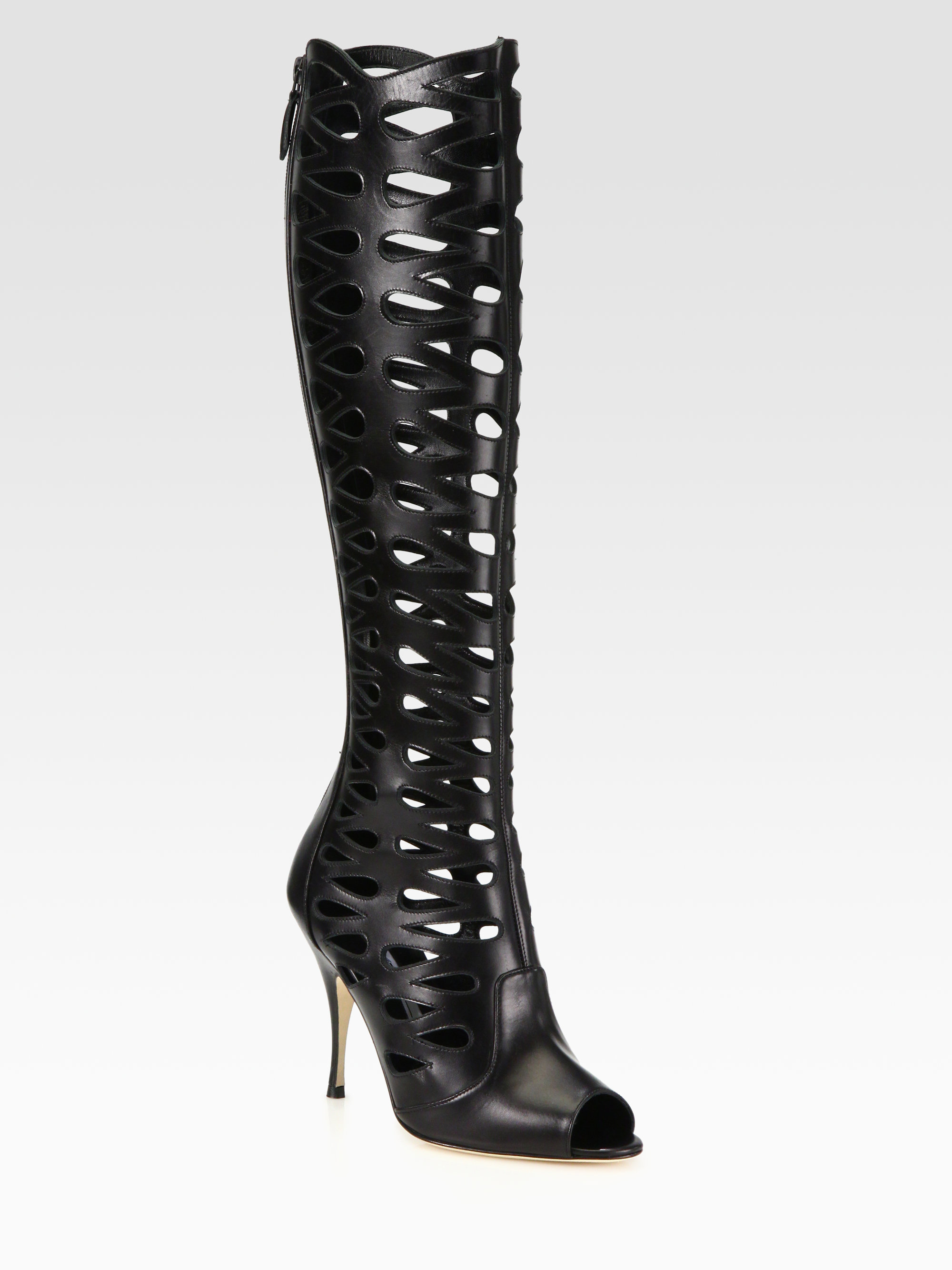 Brian Atwood Electra Leather Cutout 