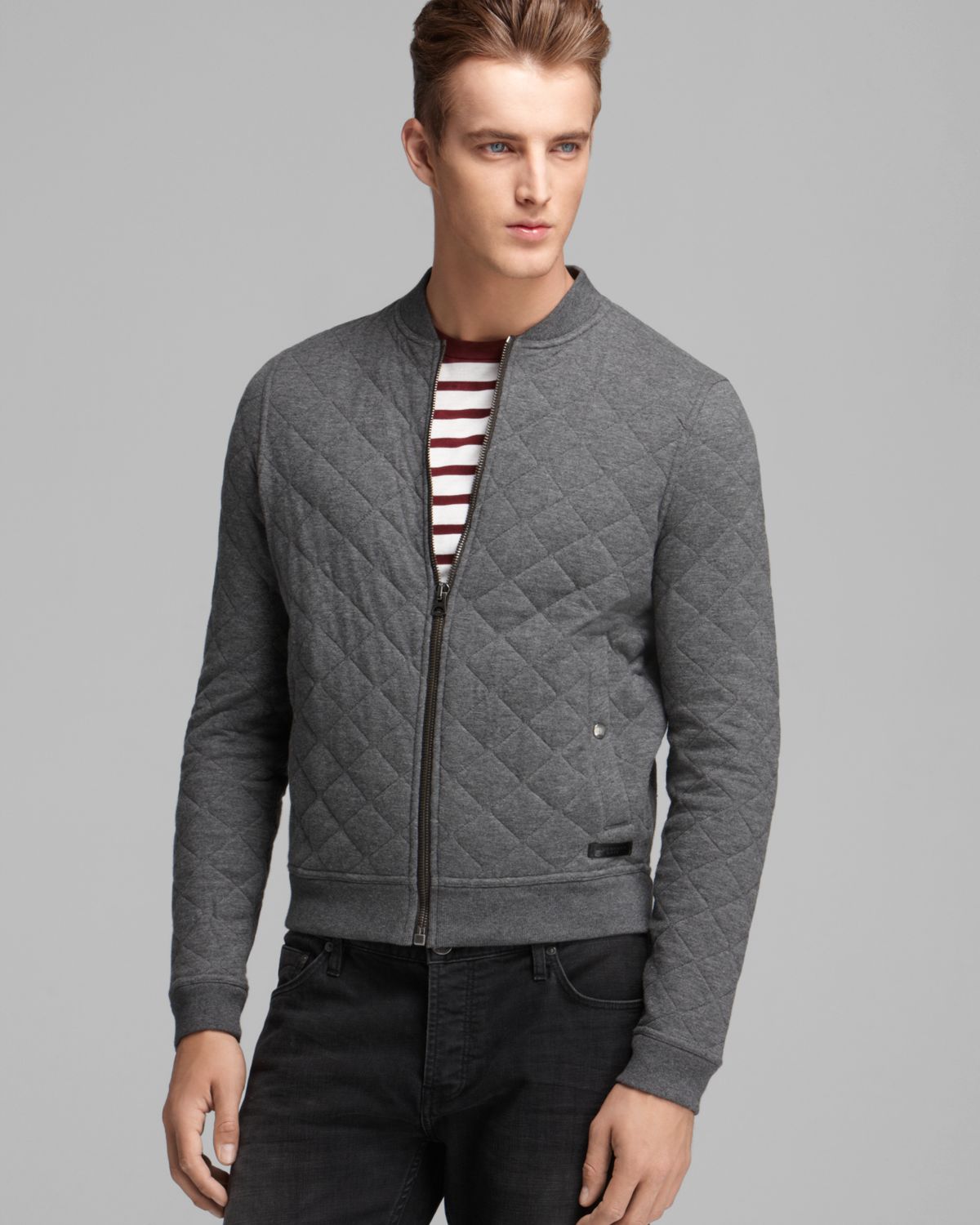 cotton quilted jacket mens