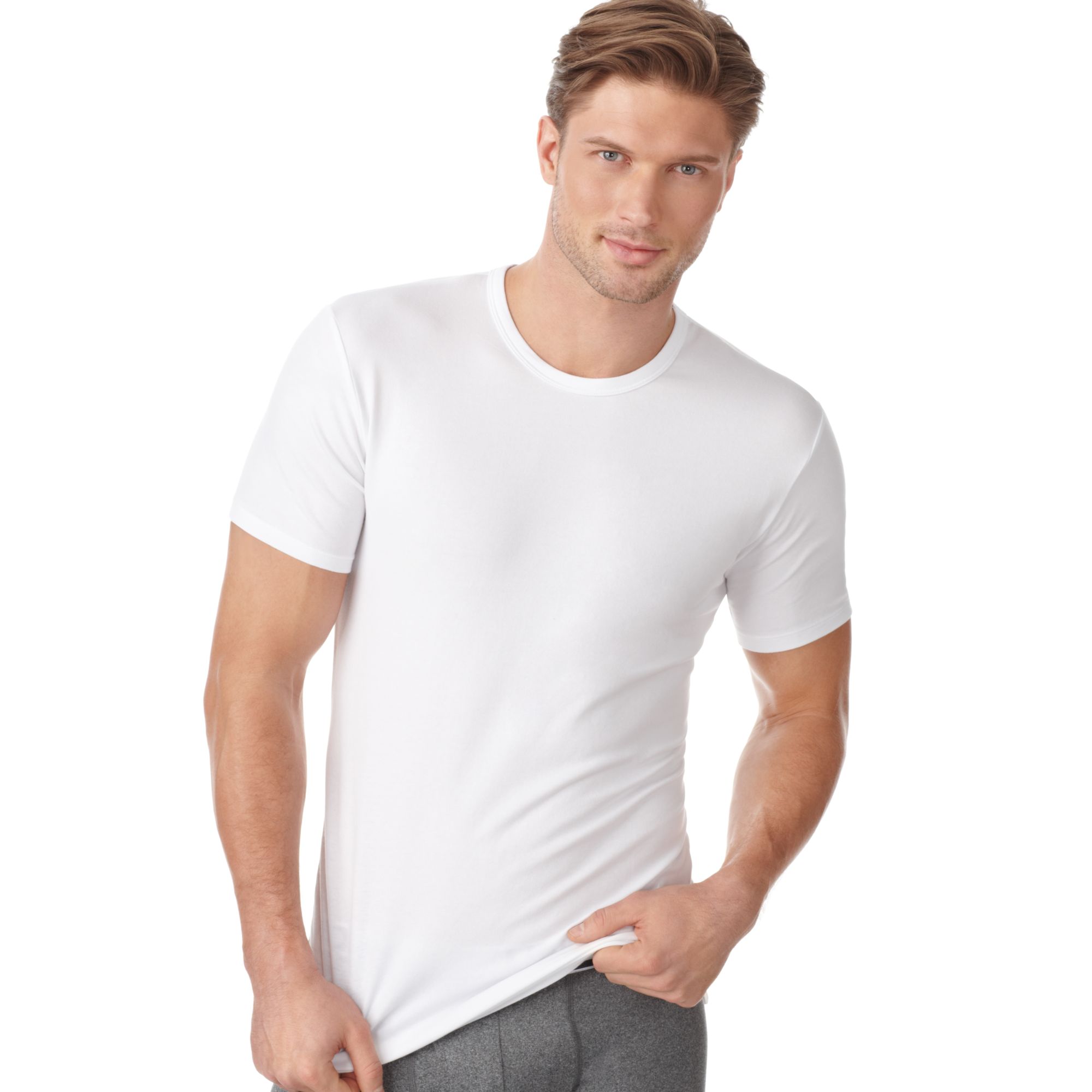 Calvin Klein Stretch T Shirt 2 Pack in White for Men | Lyst