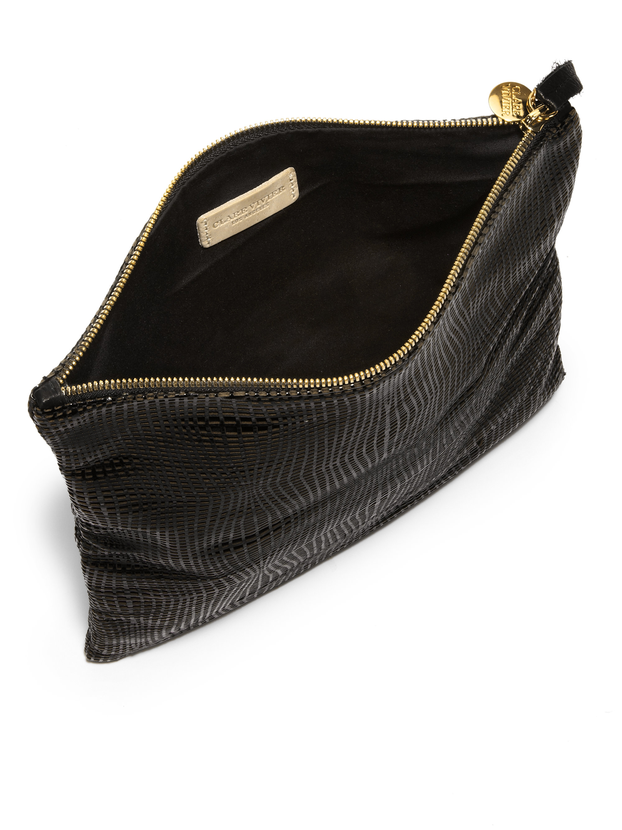 black foldover clutch