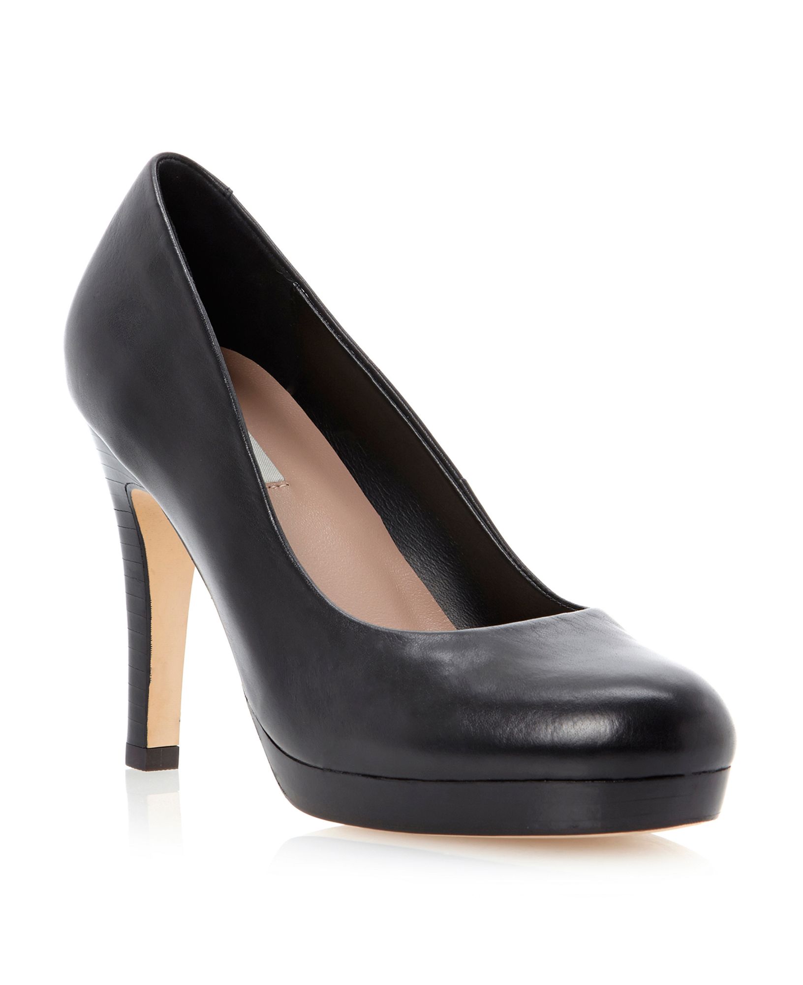 Dune Adore Mid Block Heel Court Shoes in Black (Black Leather) Lyst Dune Adore Mid Block Heel Court Shoes in Black (Black Leather) Lyst