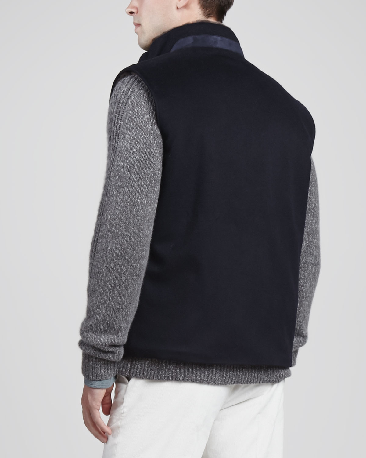 loro piana cashmere bandon vest