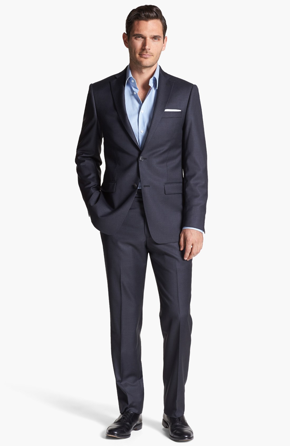Michael Kors Trim Fit Wool Suit in Gray for Men (Charcoal) | Lyst