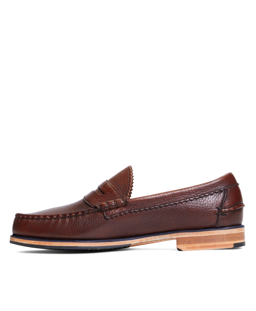 Brooks Brothers Leather Allen Edmonds Beef Roll Pebble Penny Loafers in ...