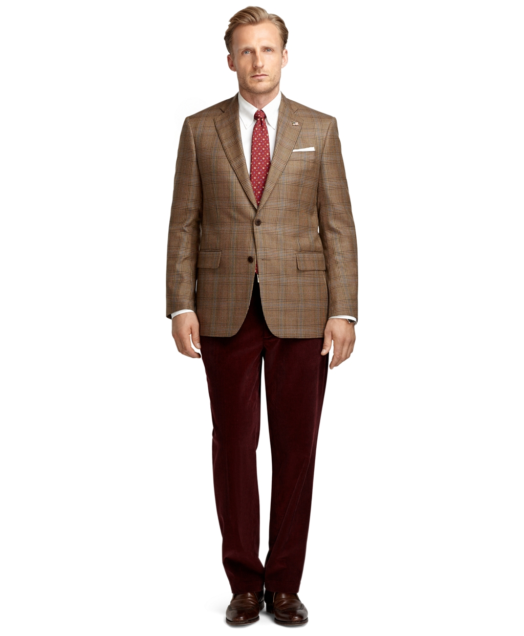 Lyst Brooks Brothers Hudson 8wale Corduroy Pants in Red for Men