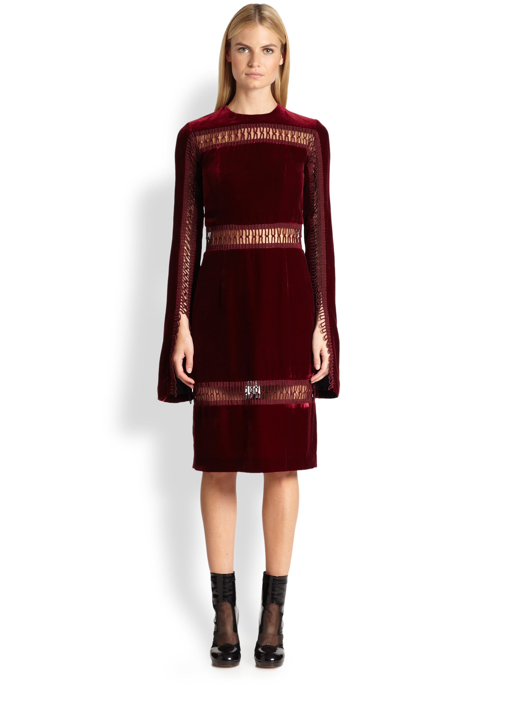 christopher kane velvet dress