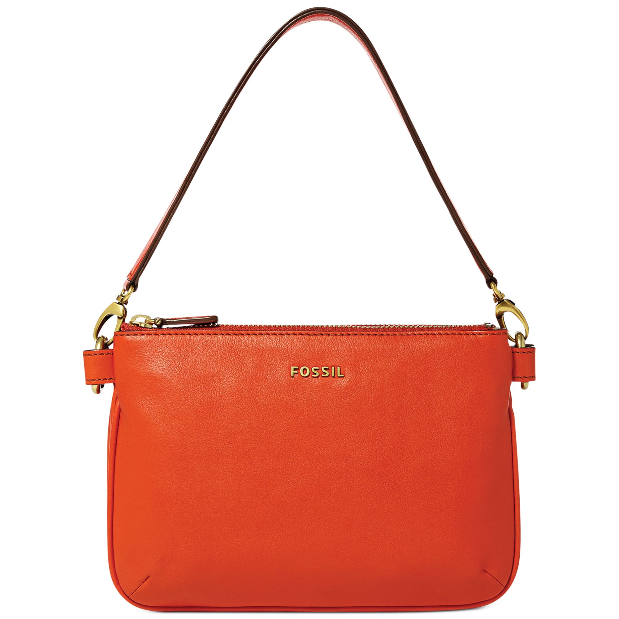 Fossil Memoir Pocketbook Top Zip Shoulder Bag in Red (BRIGHT ORANGE) Lyst