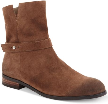 Franco Sarto Motion Casual Booties in Brown (Mohair Suede) | Lyst