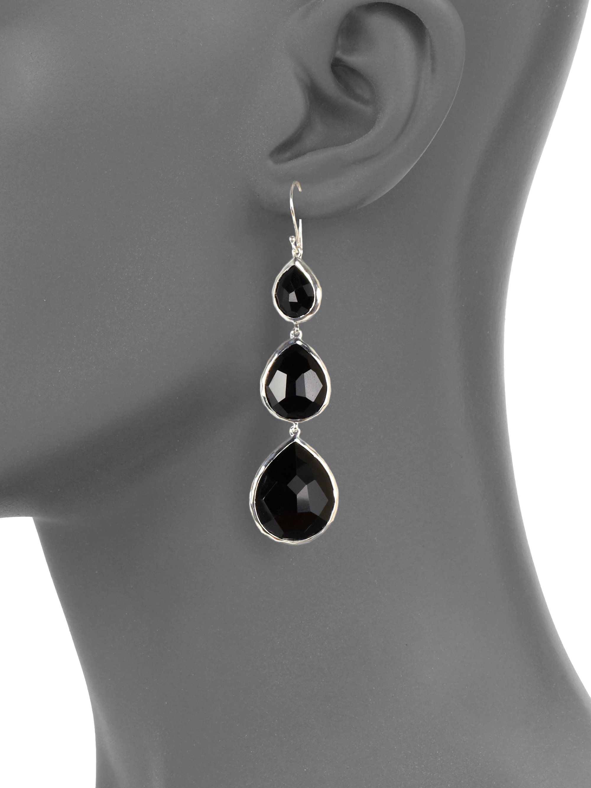 Ippolita Black Onyx and Sterling Silver Drop Earrings Lyst