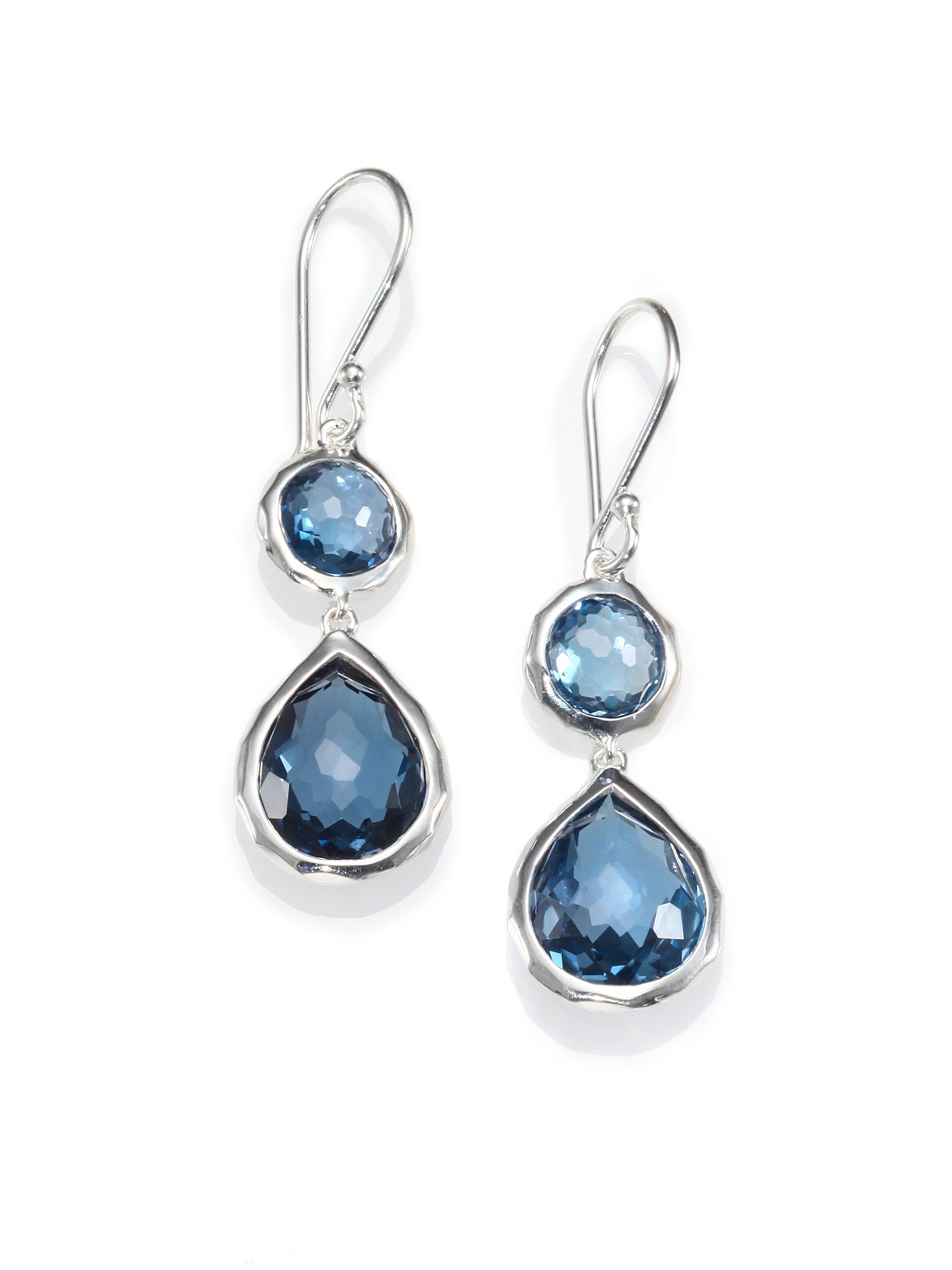 Ippolita London Blue Topaz and Sterling Silver Earrings in Blue (SILVER ...