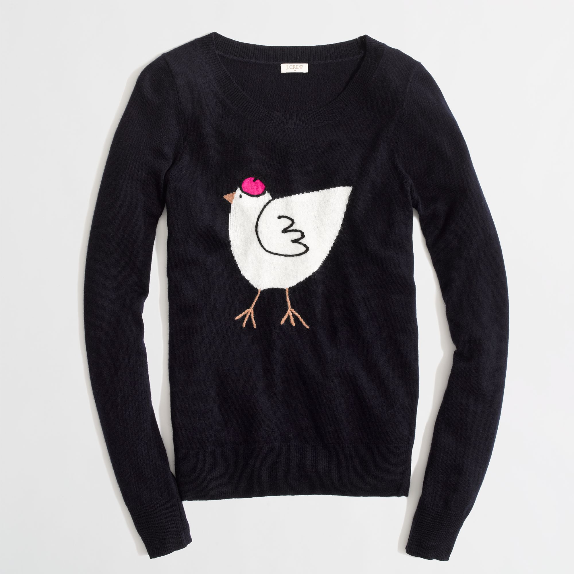 J.Crew Factory Warmspun Intarsia Hen 