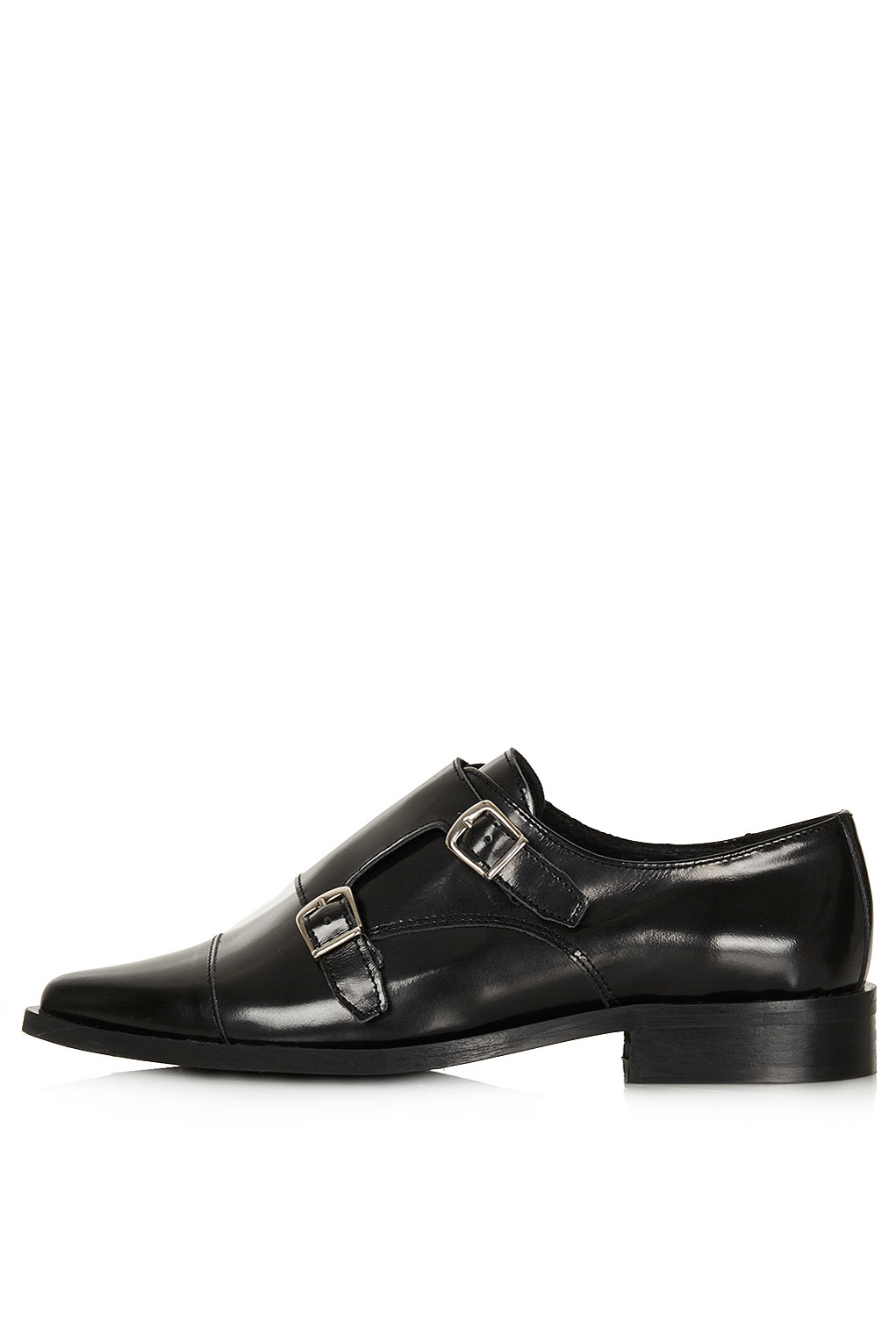 Lyst - Topshop Perpignan Monk Shoes in Black