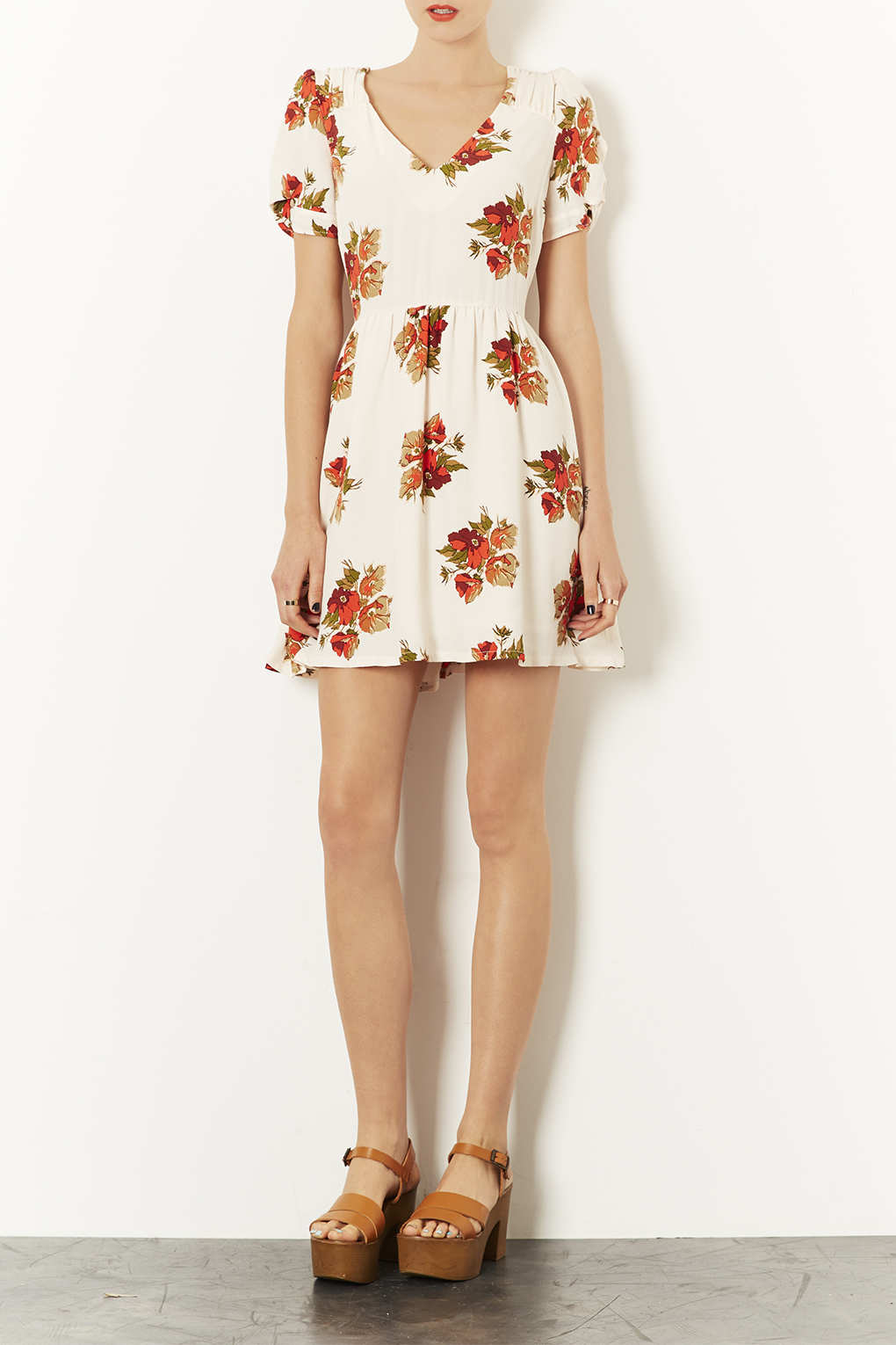Lyst Autumn Floral Tea Dress in White