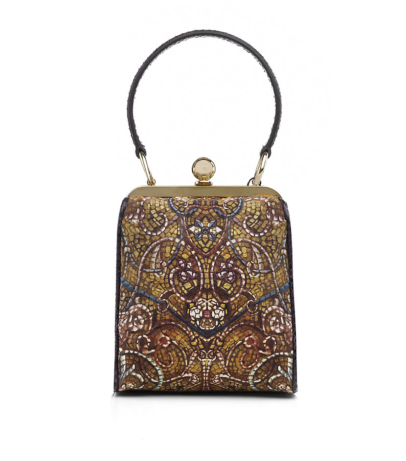 Dolce & Gabbana Agata Brocade Mini Bag in Gold | Lyst