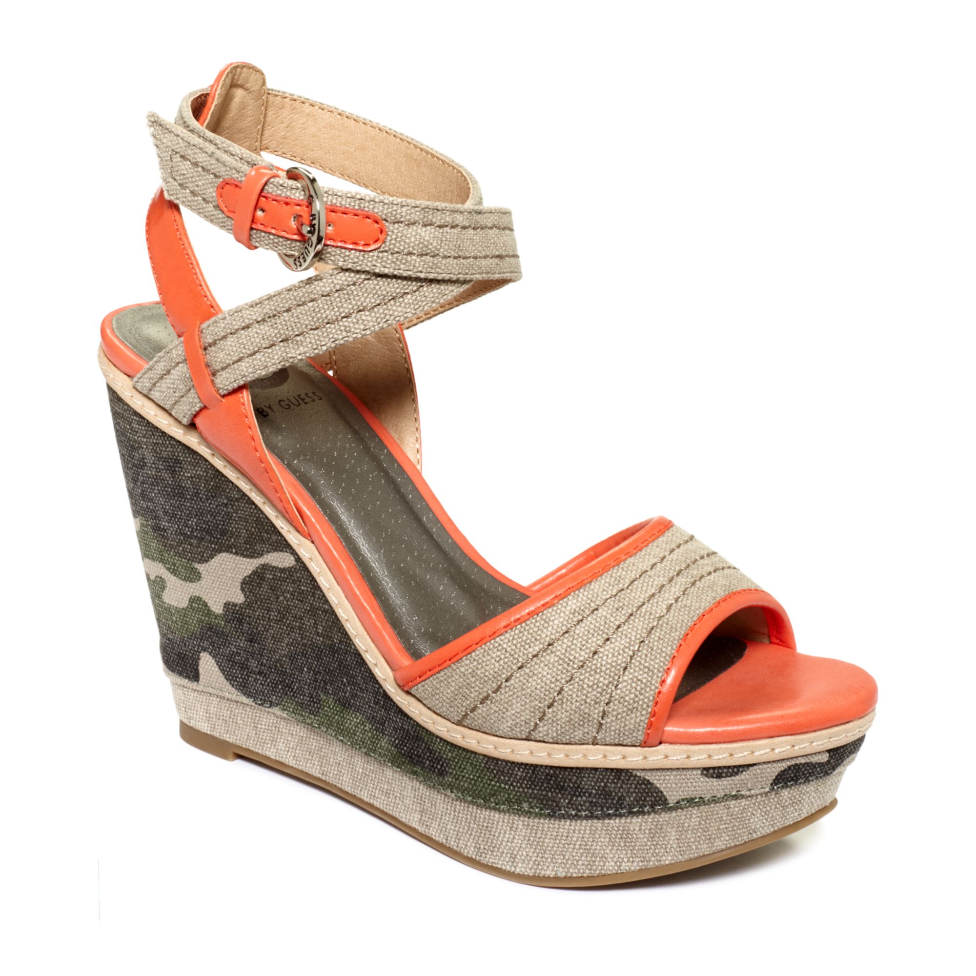 camouflage wedge sandals