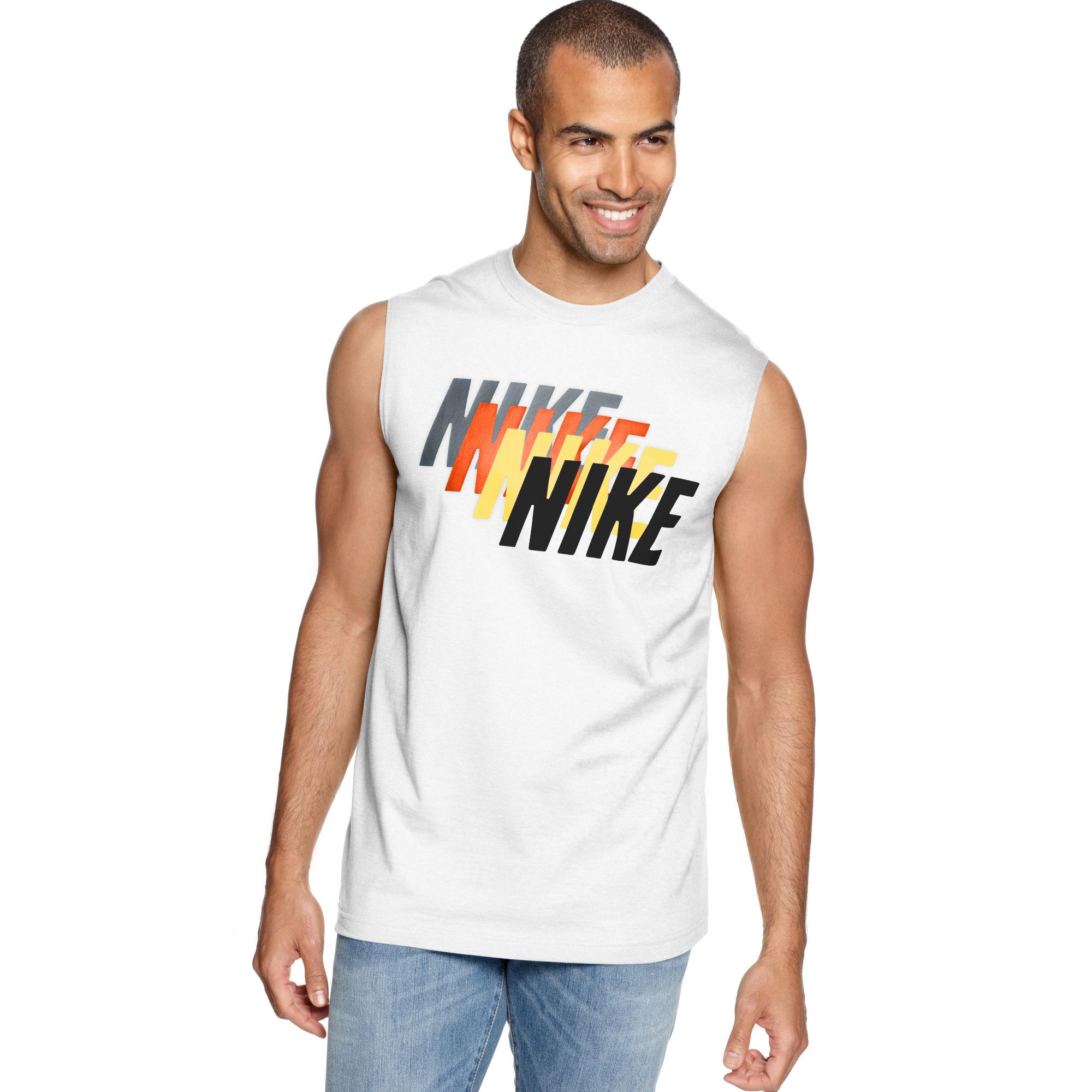 nike sleeveless t shirt mens
