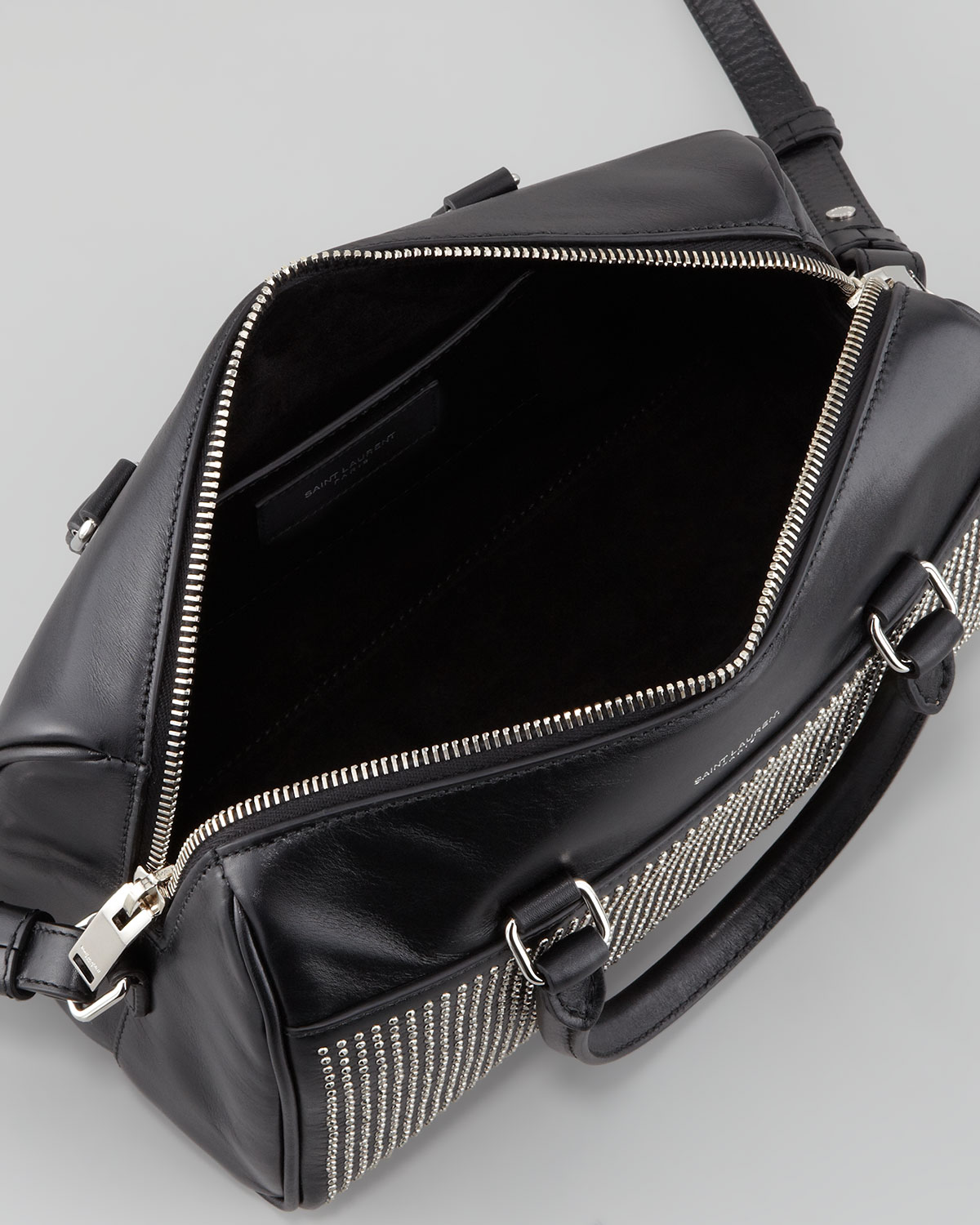 Saint Laurent 3 Hour Studded Crossbody Duffle Bag Black Lyst