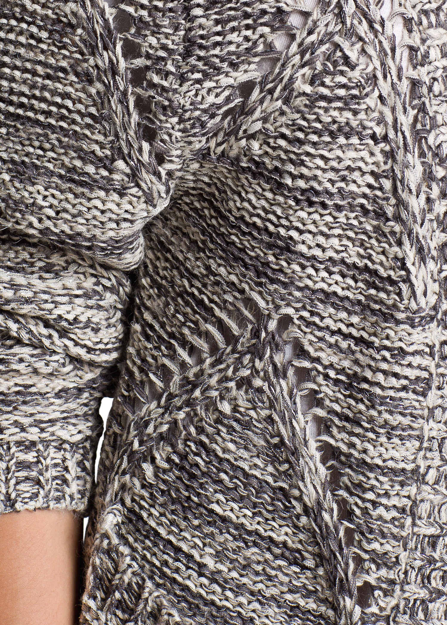 mango flecked textured grey coat