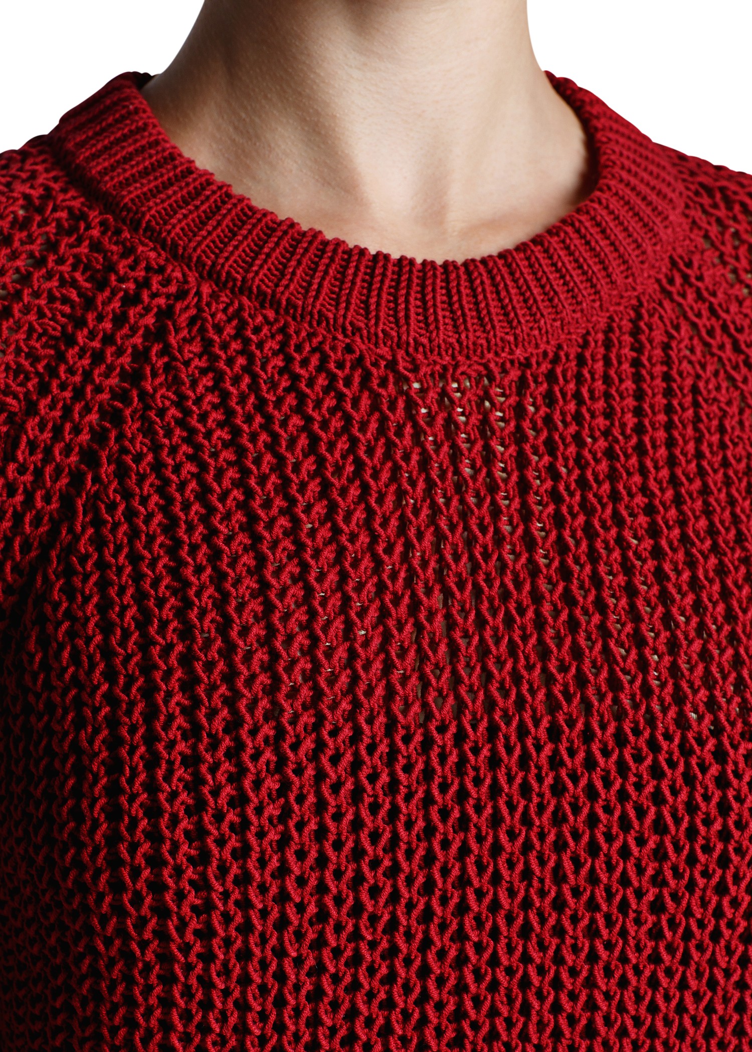 Lyst - Mango Chunky Knit Cropped Sweater in Red