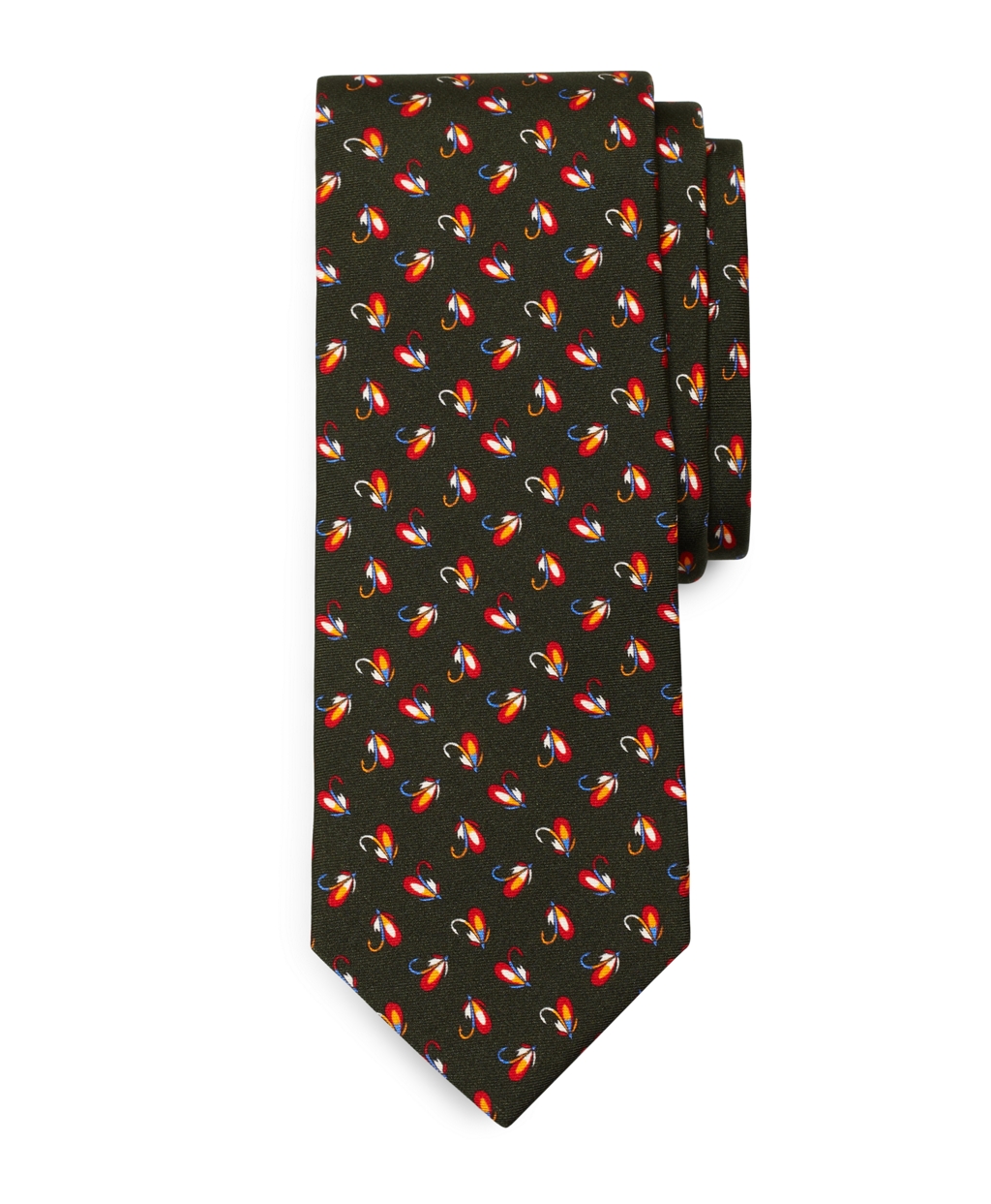 Brooks Brothers Fly Fishing Print Tie in Green (Black) for Men Lyst