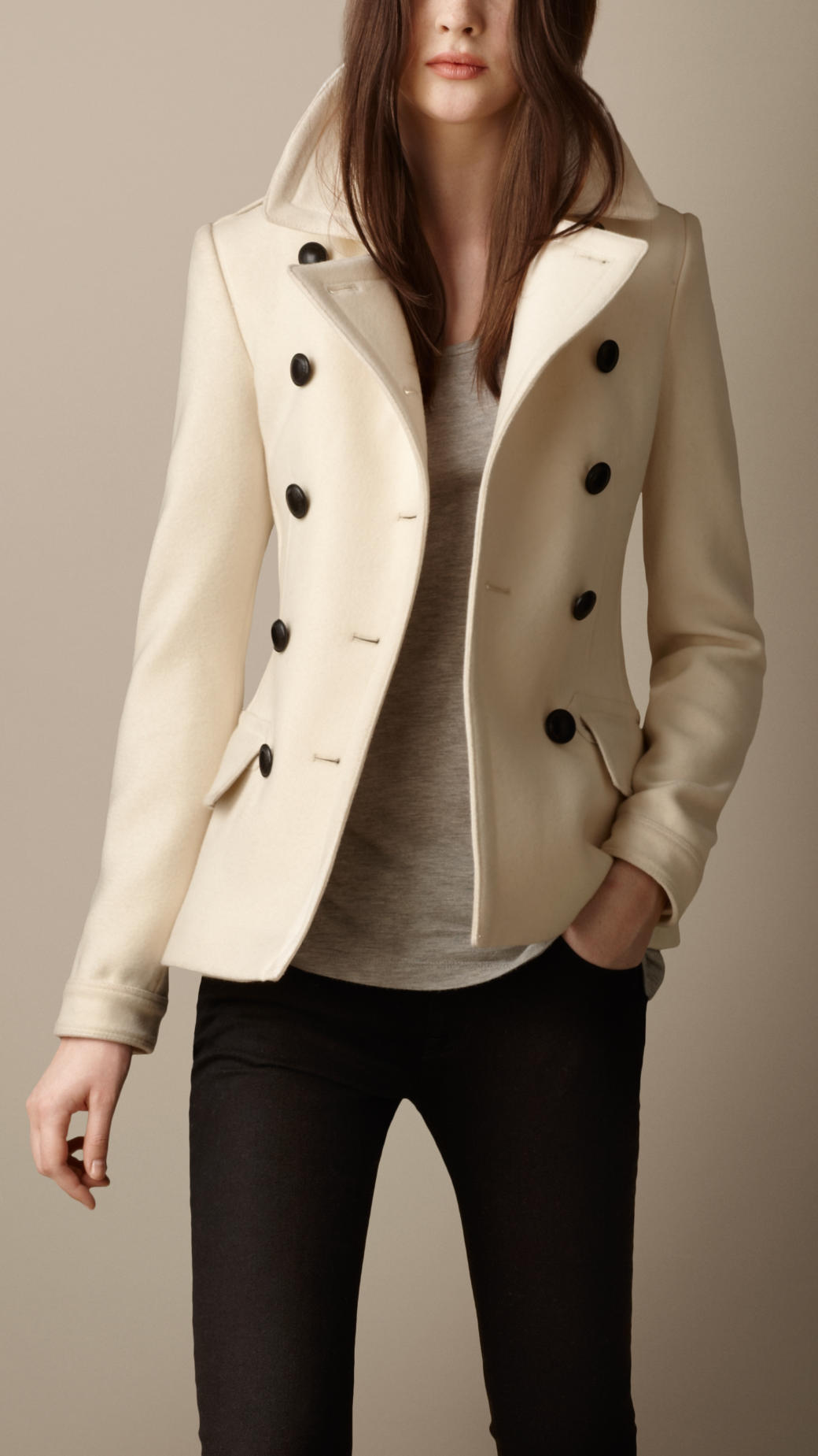 burberry wool peacoat