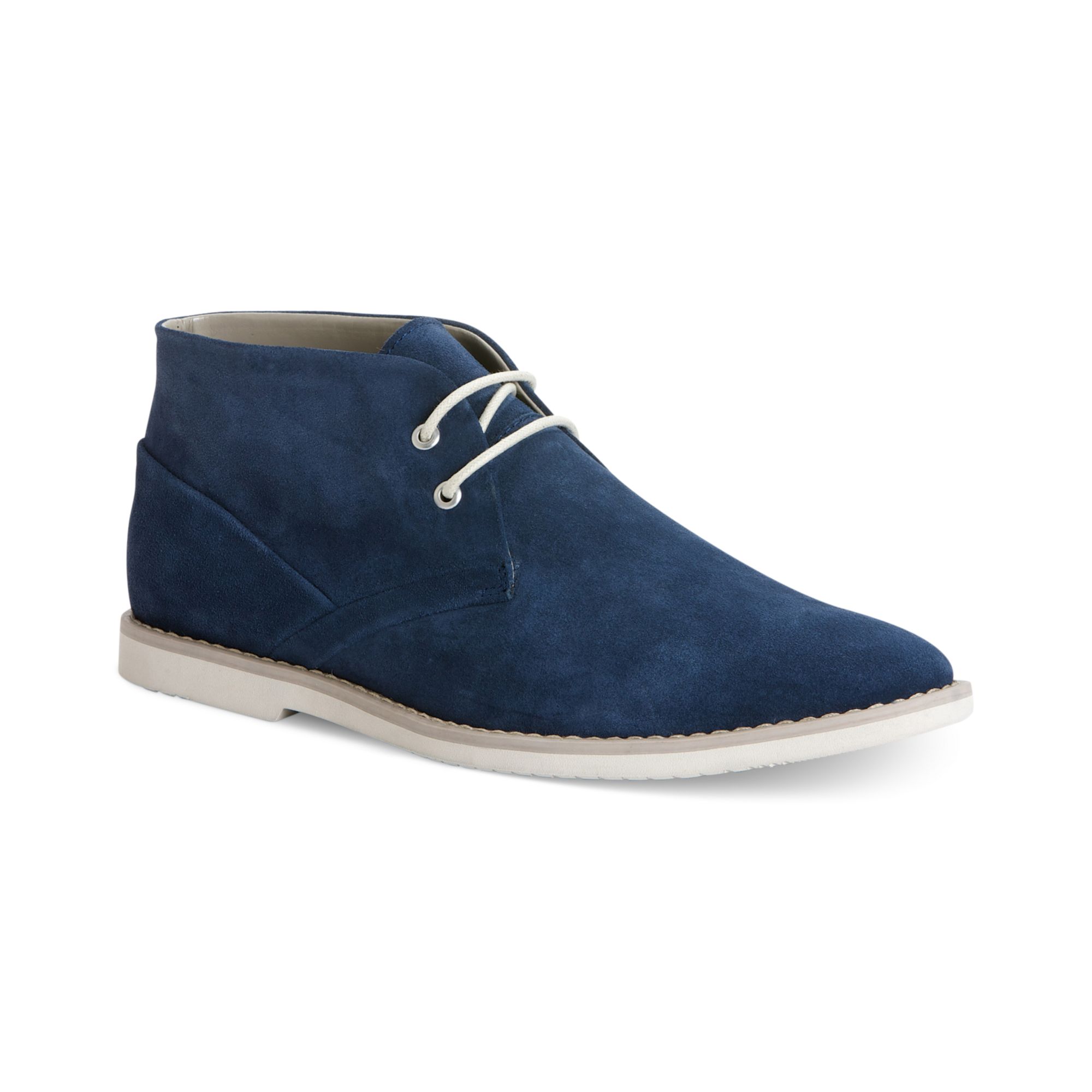 Calvin Klein Ference Suede Chukka Boots in Blue for Men - Lyst