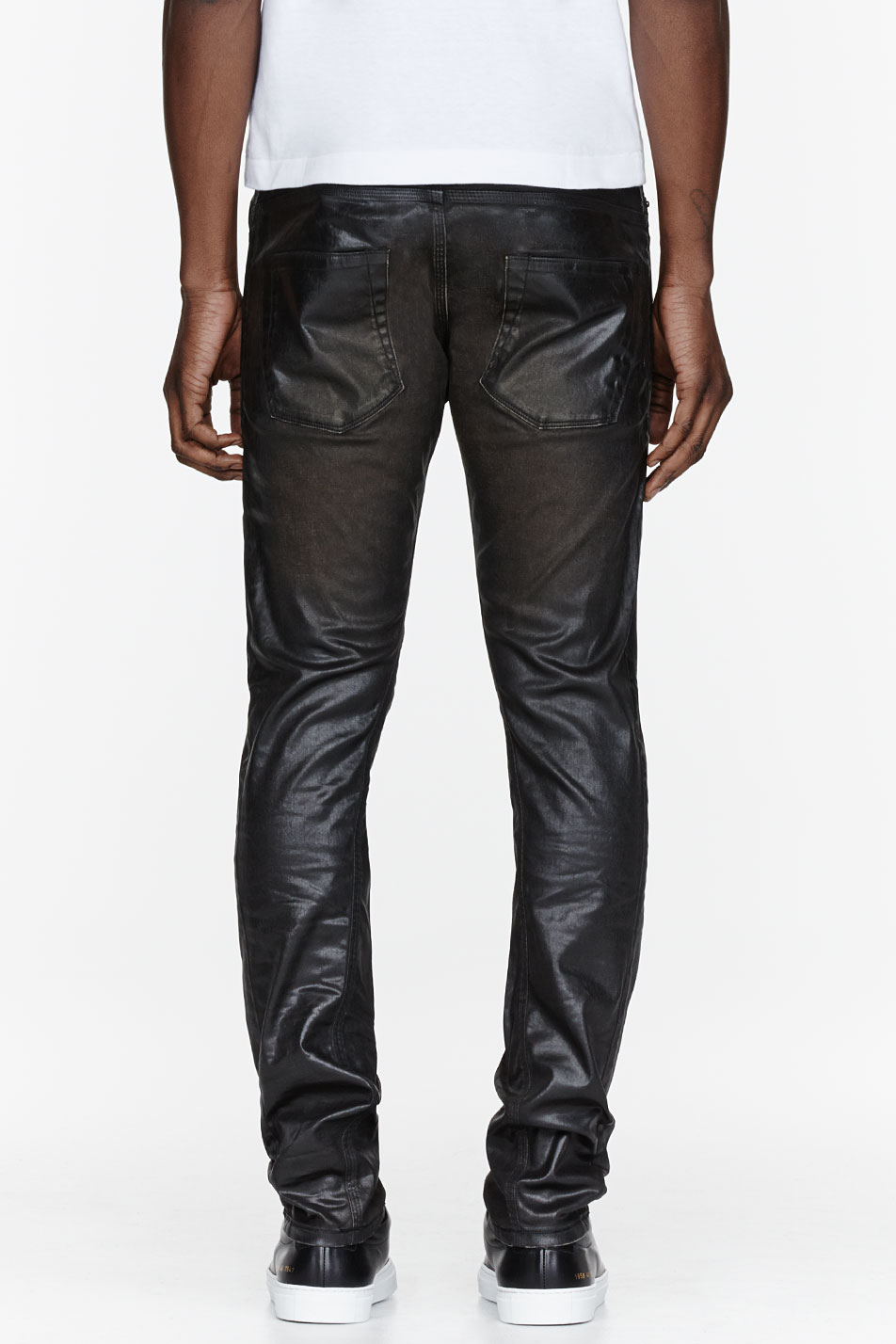 Diesel Black Gold Black Wet Look Coated Jeans for Men | Lyst
