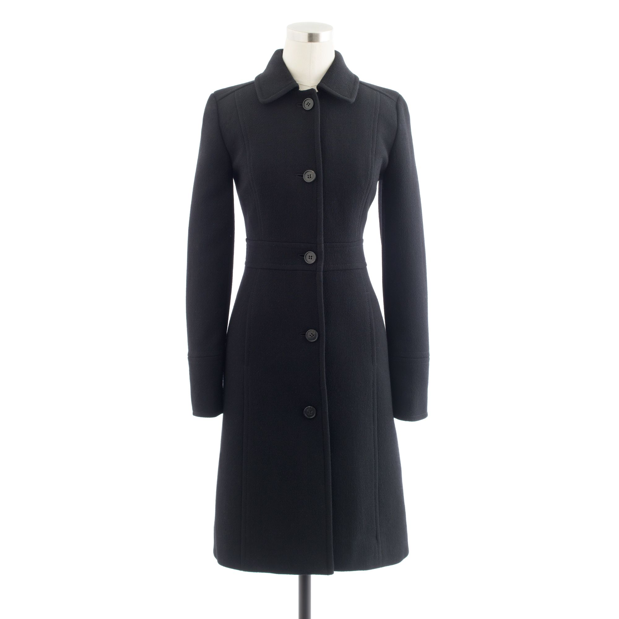 J.crew Petite Double-cloth Lady Day Coat With Thinsulate in Black | Lyst
