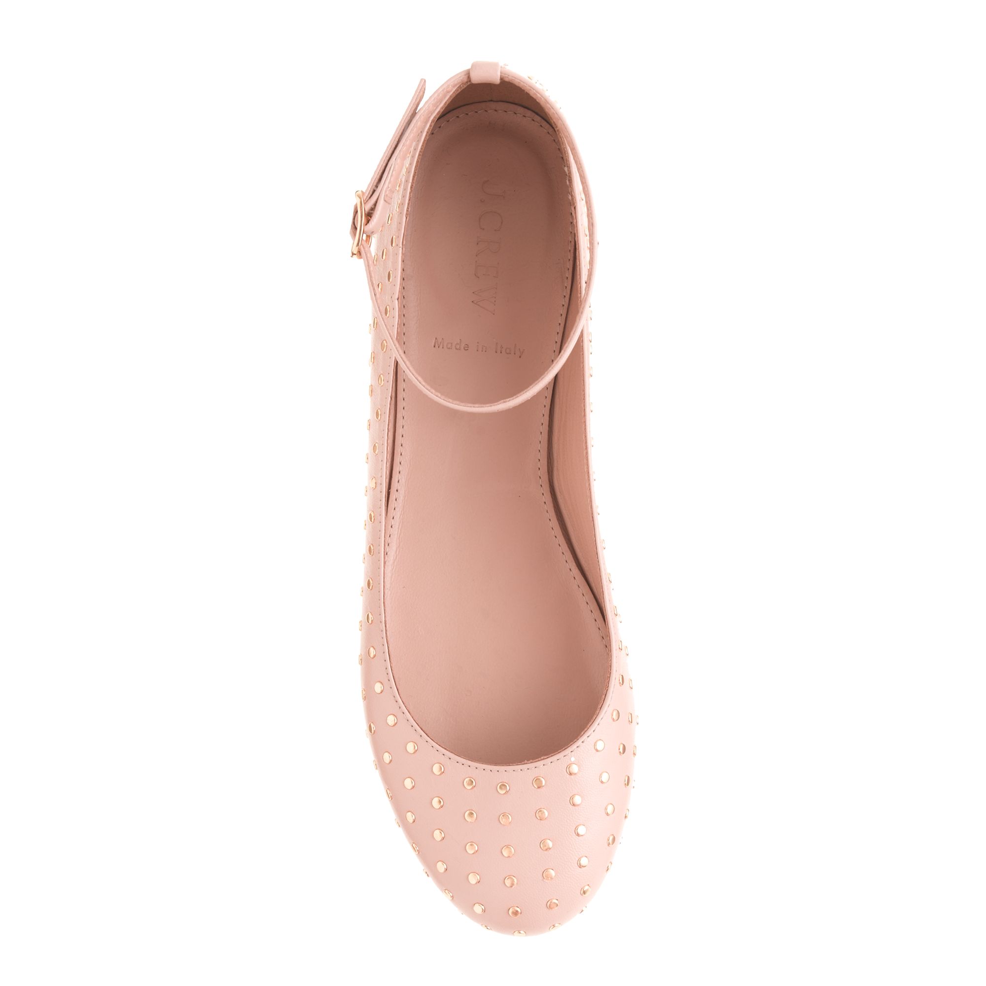 white ankle strap ballet flats