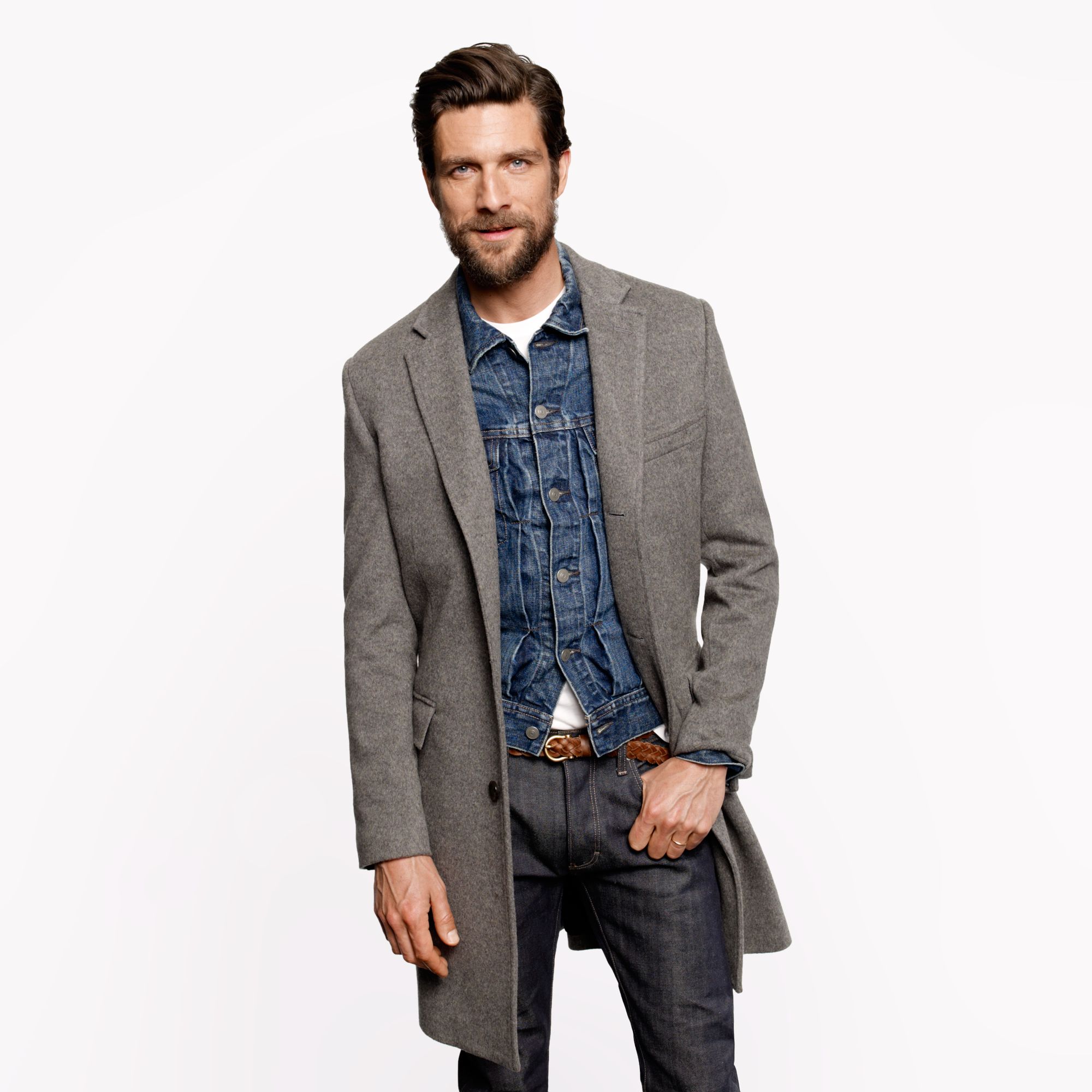 J.crew Ludlow Topcoat In Wool-cashmere With Thinsulate in Gray for Men