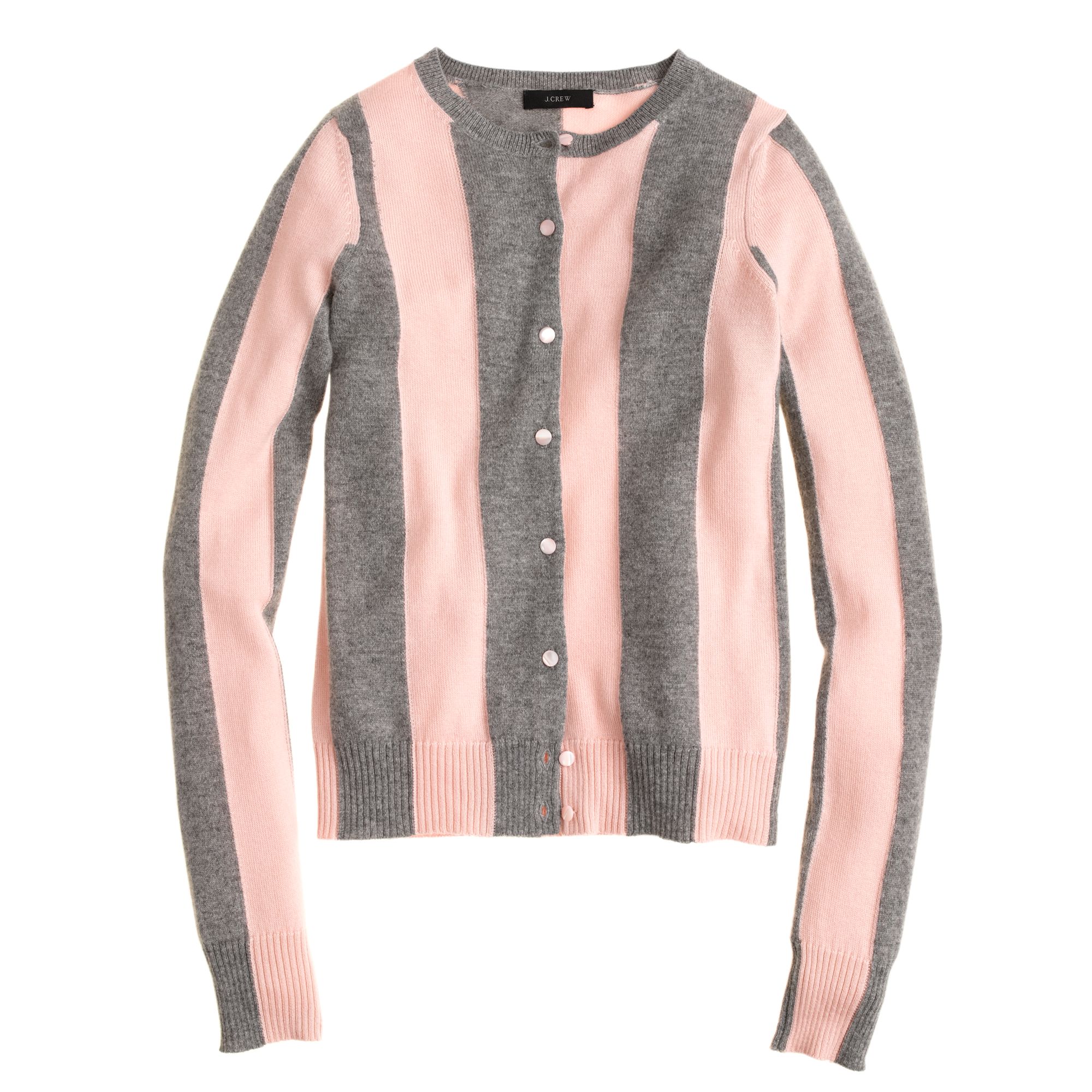 J.Crew Collection Cashmere Cardigan in Wide Stripe Lyst