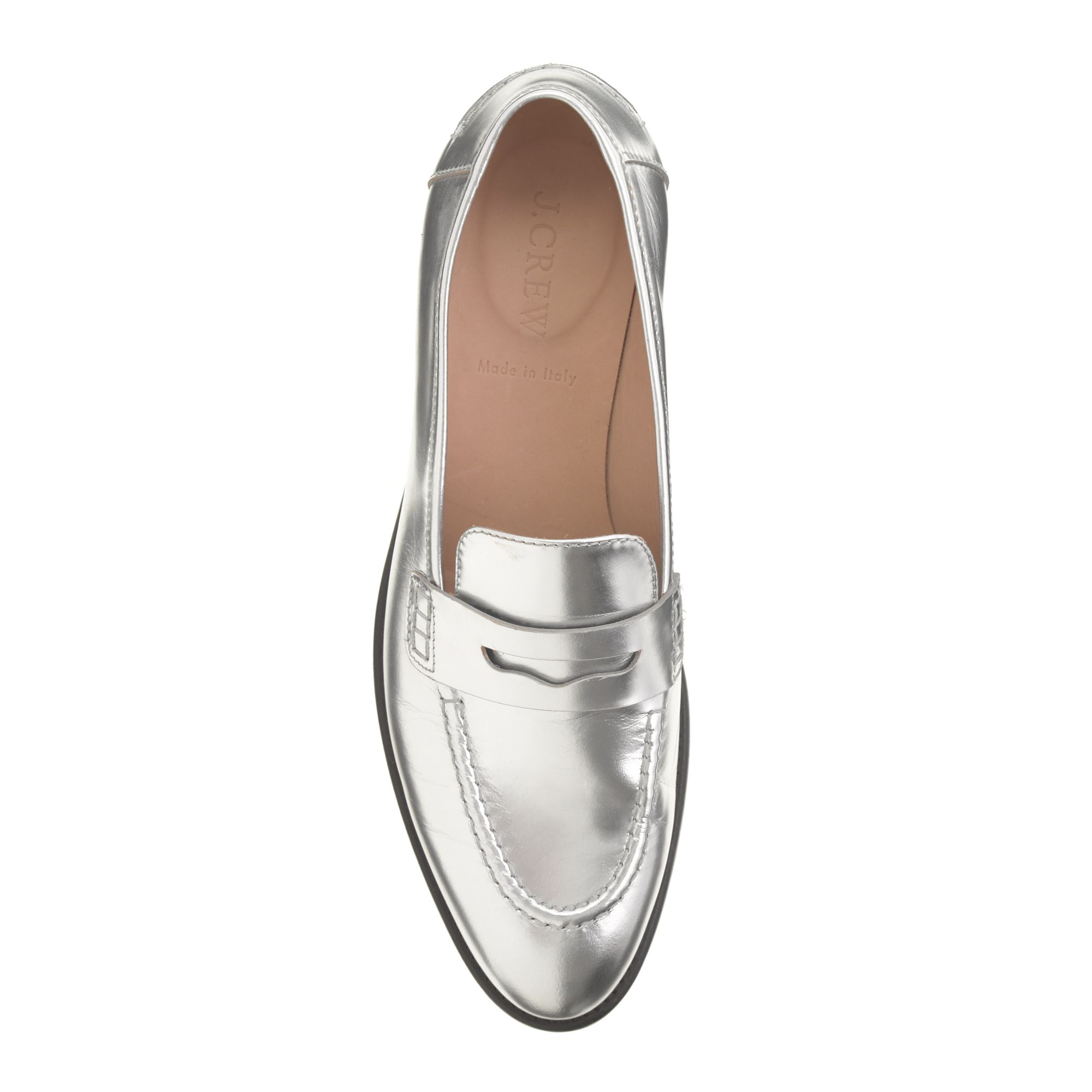J.Crew Preorder Collection Mirror Metallic Penny Loafers | Lyst