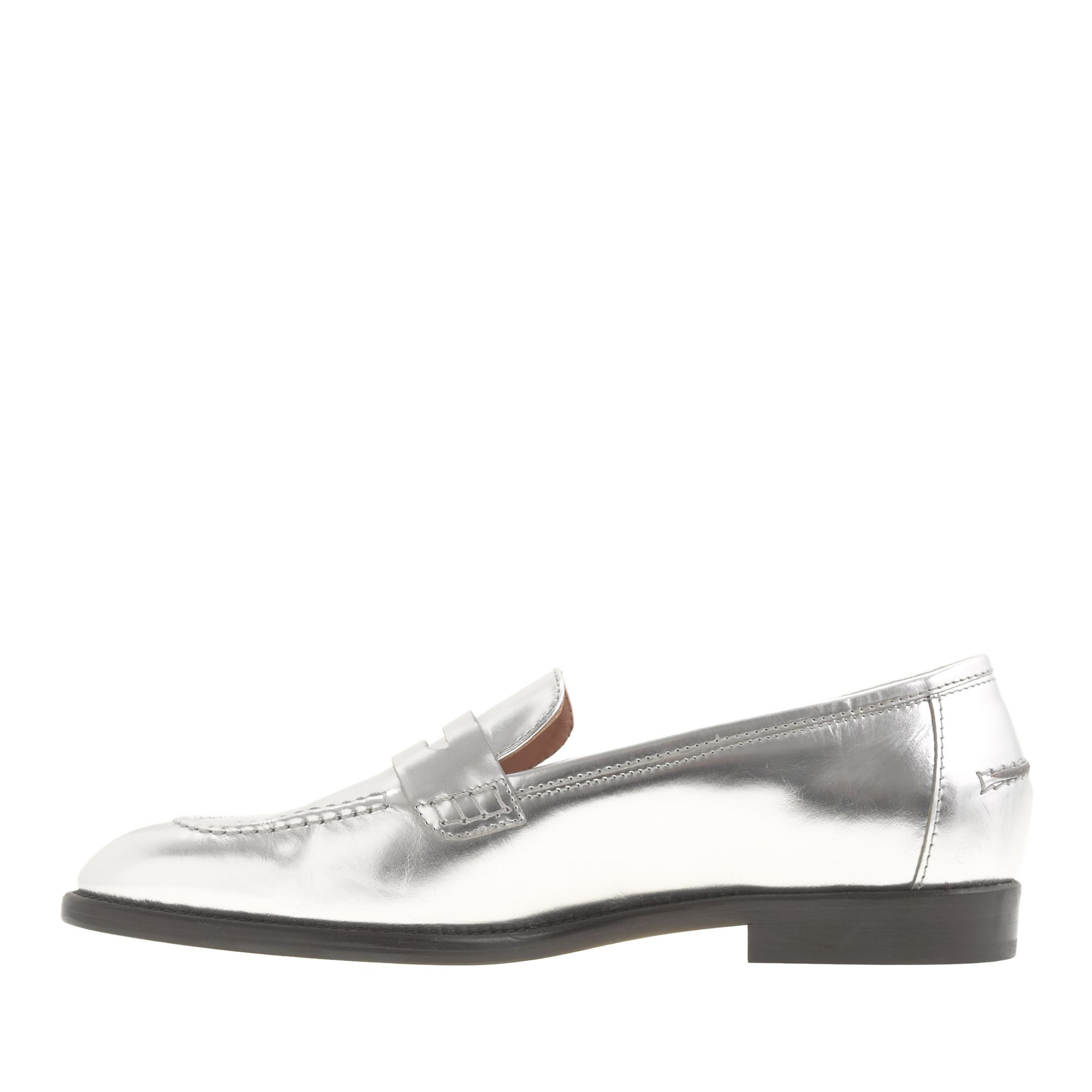 Lyst - J.Crew Preorder Collection Mirror Metallic Penny Loafers in Metallic