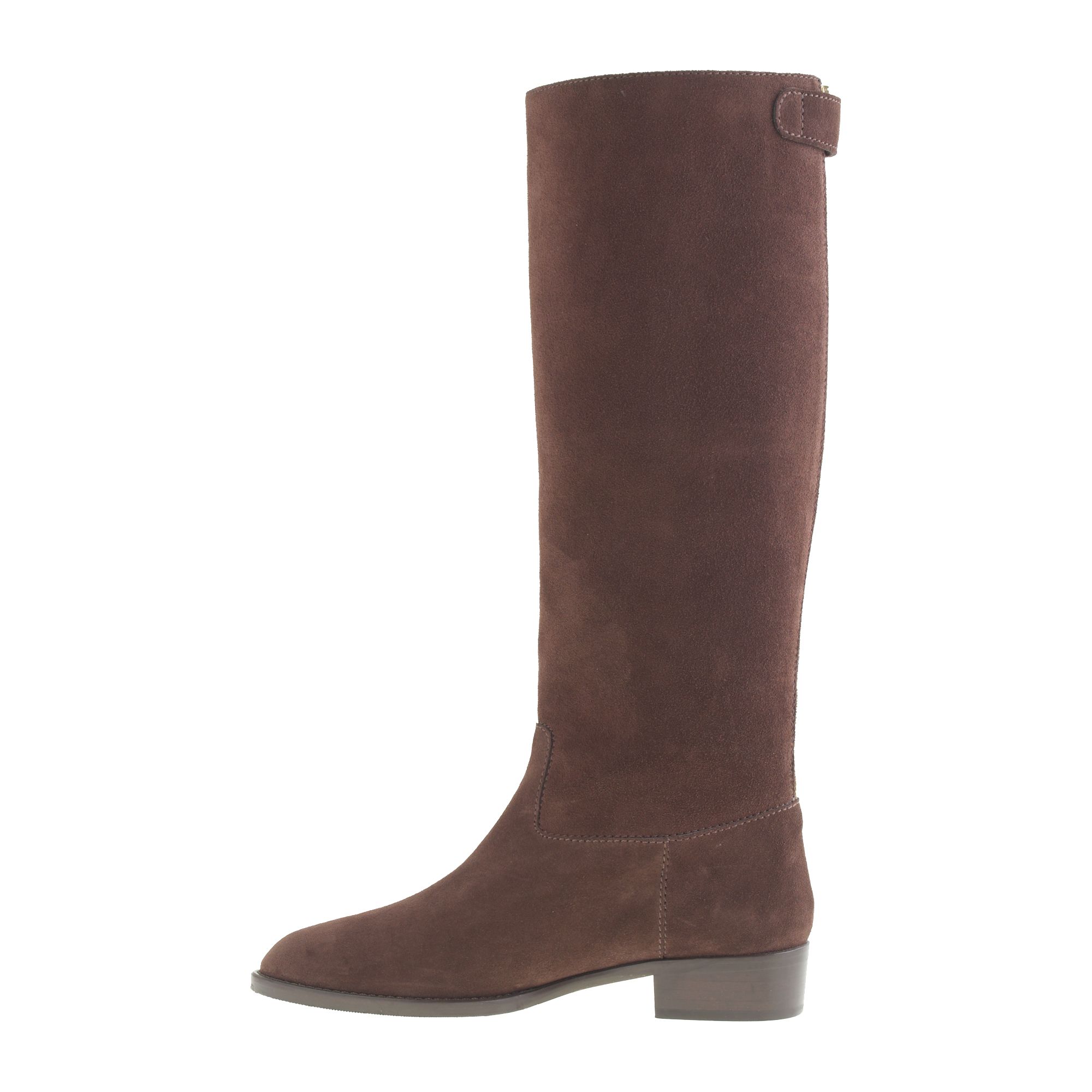 J.crew Suede Field Boots with Extended Calf in Brown Lyst