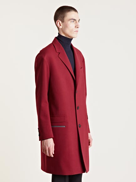 Lanvin Mens Oversized Runway Coat in Red for Men | Lyst