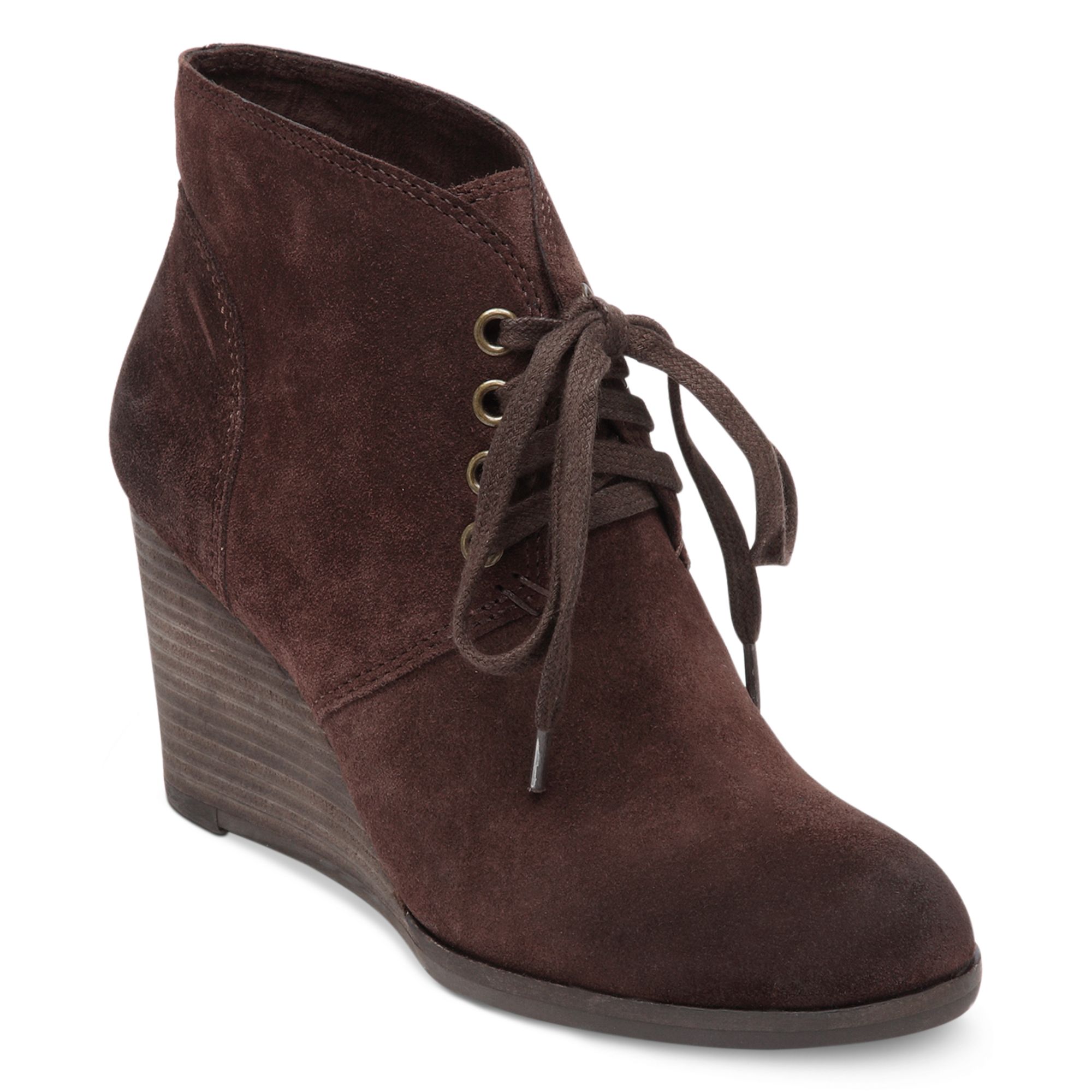 Lucky Brand Lucky Boots Swayze Wedge Booties in Brown (Tobacco) | Lyst