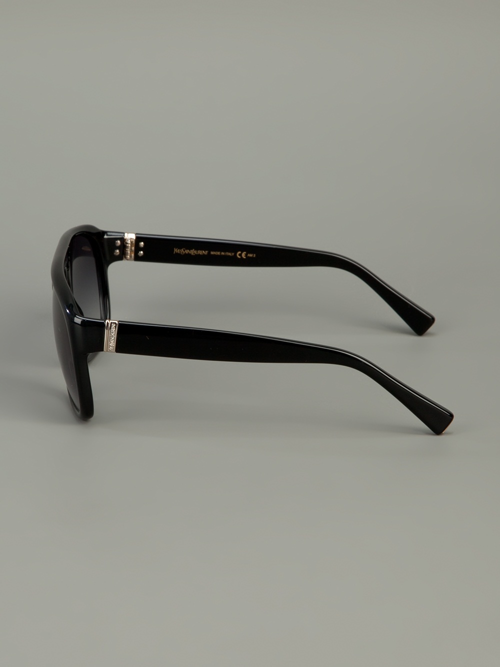 Saint Laurent Square Frame Sunglasses in Black for Men - Lyst