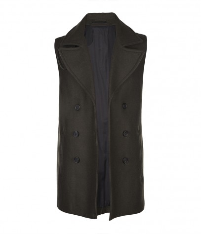 sleeveless pea coat