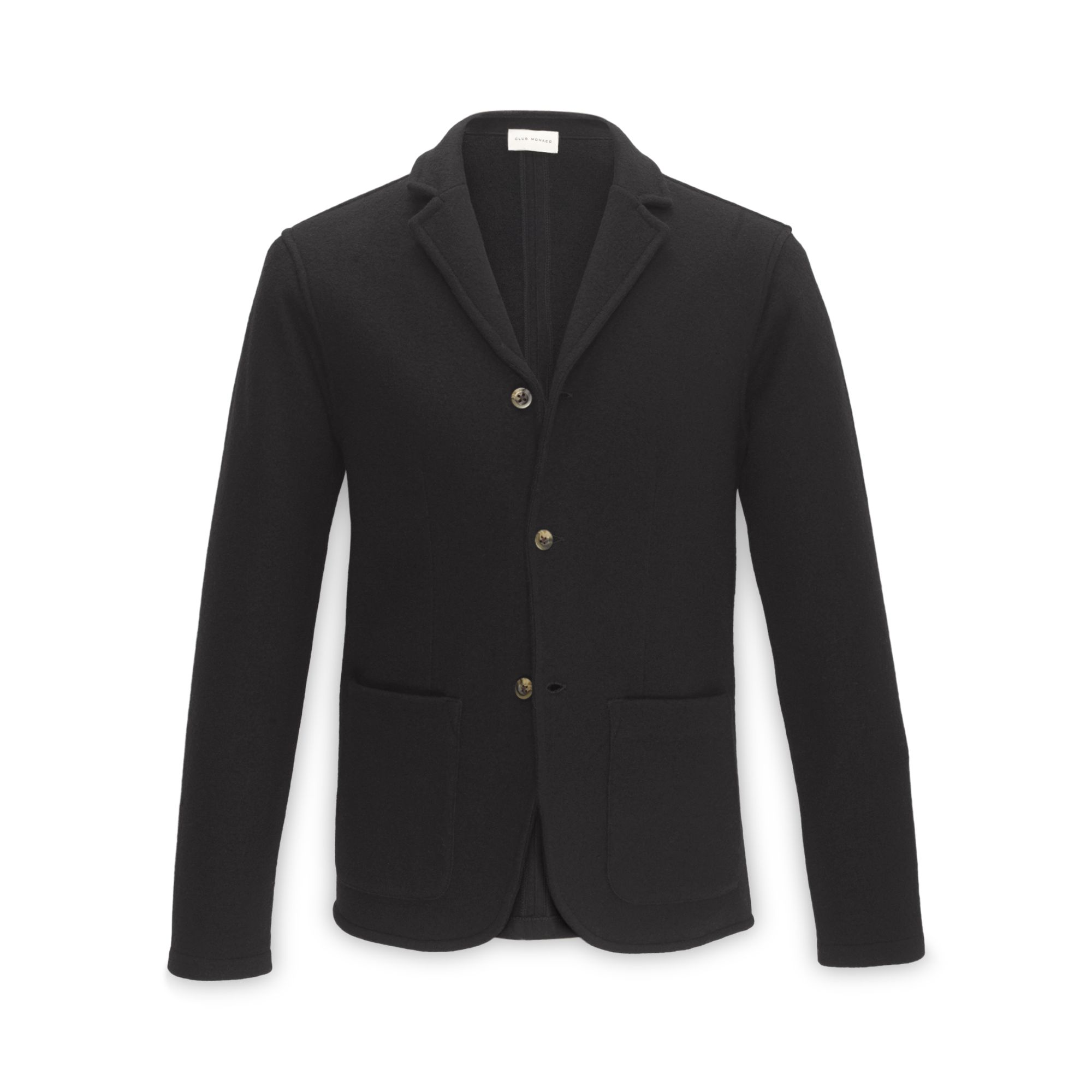 Club Monaco Boiled Wool Blazer in Black for Men (Soot Black) | Lyst