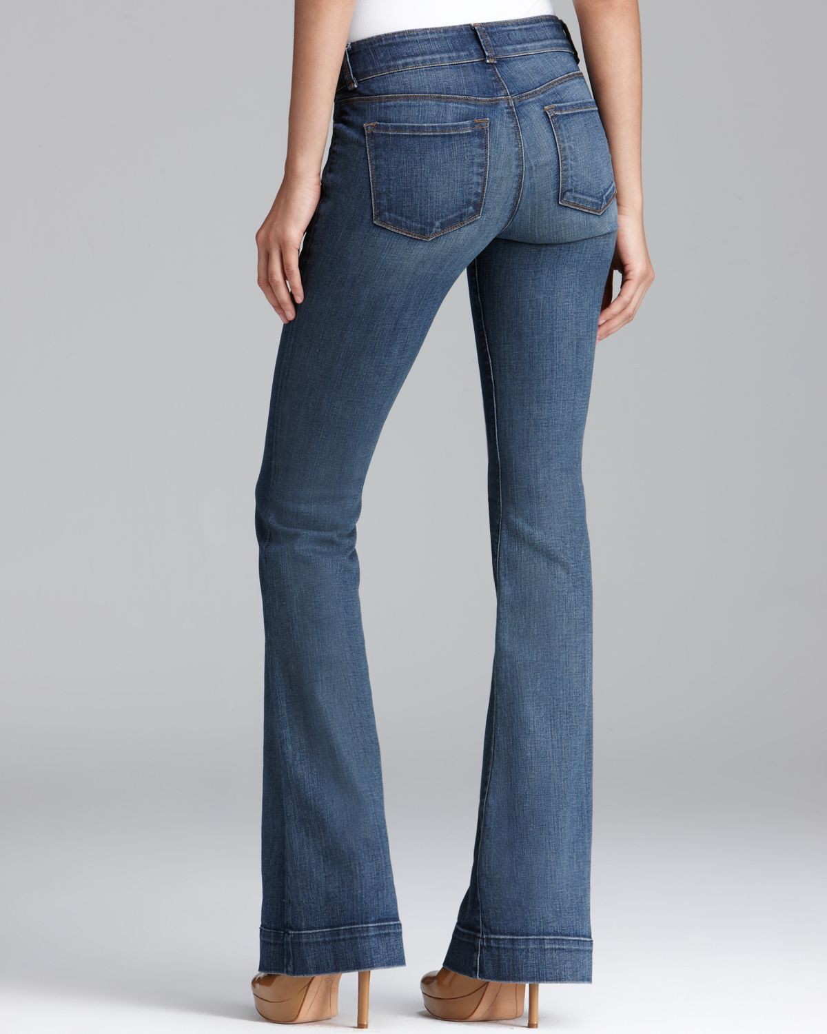 J Brand Jeans 722 Low Rise Lovestory Flare in Skylar in Blue - Lyst