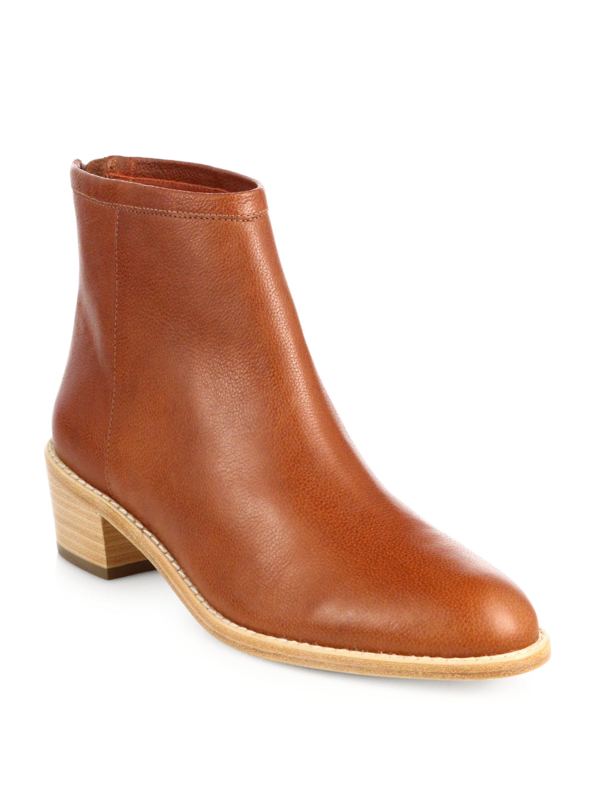 ankle boots cognac
