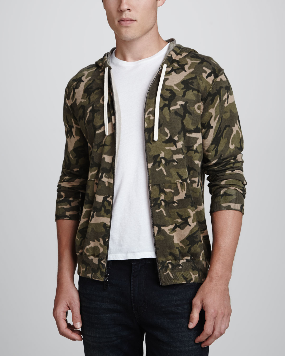 Michael Kors Camo Print Zip Hoodie for Men Lyst