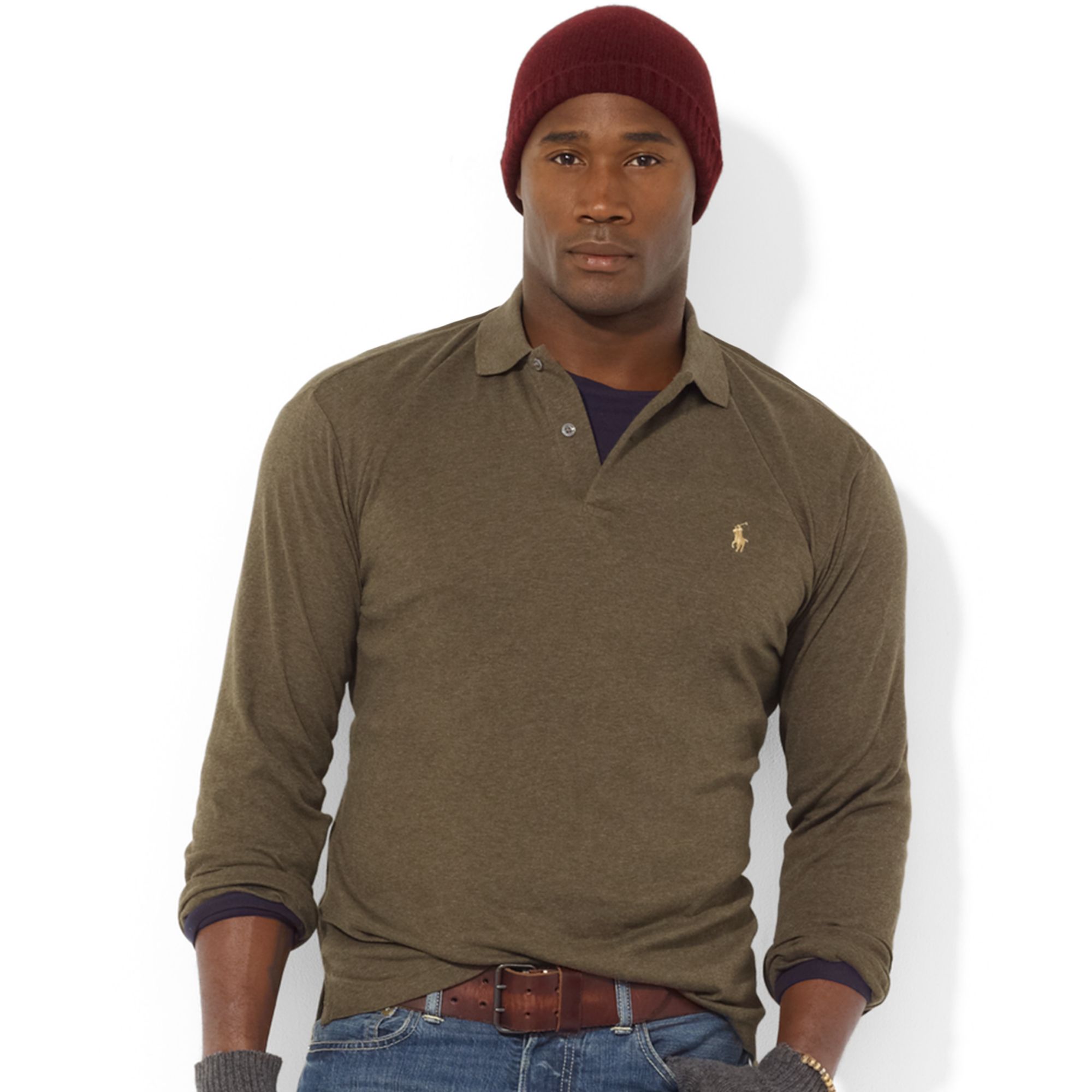 ralph lauren pima cotton polo long sleeve
