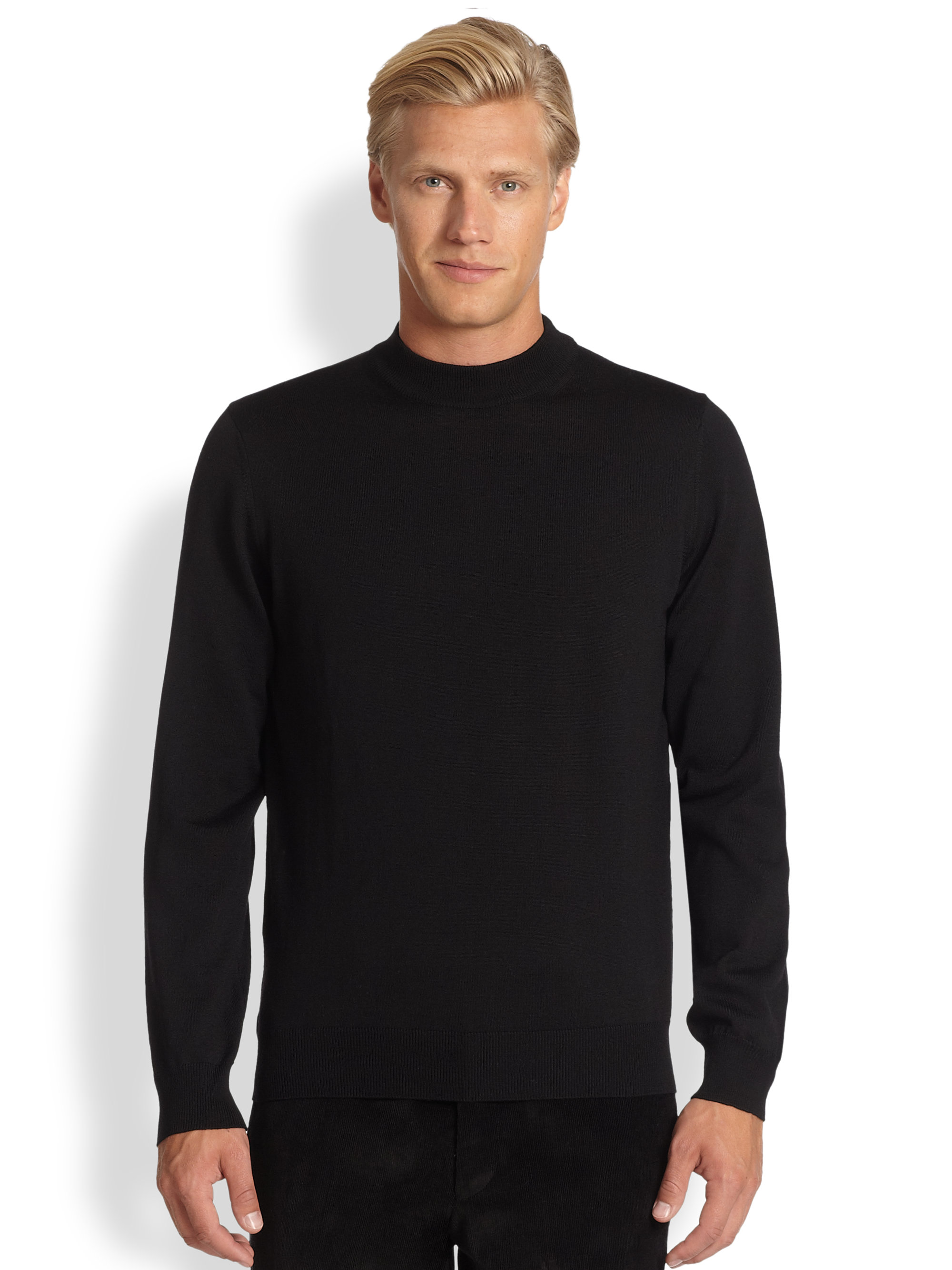 black low turtleneck.