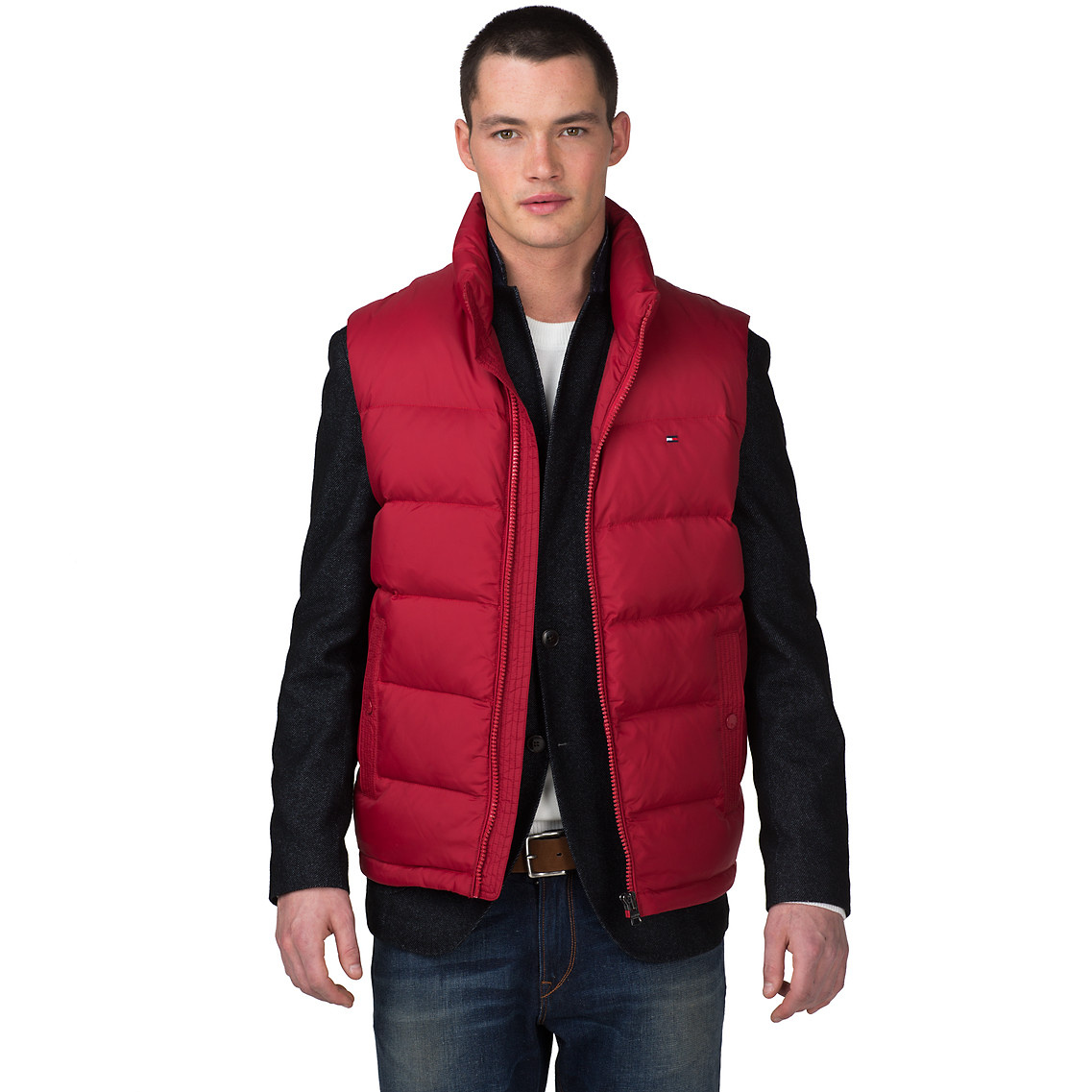 red tommy hilfiger vest
