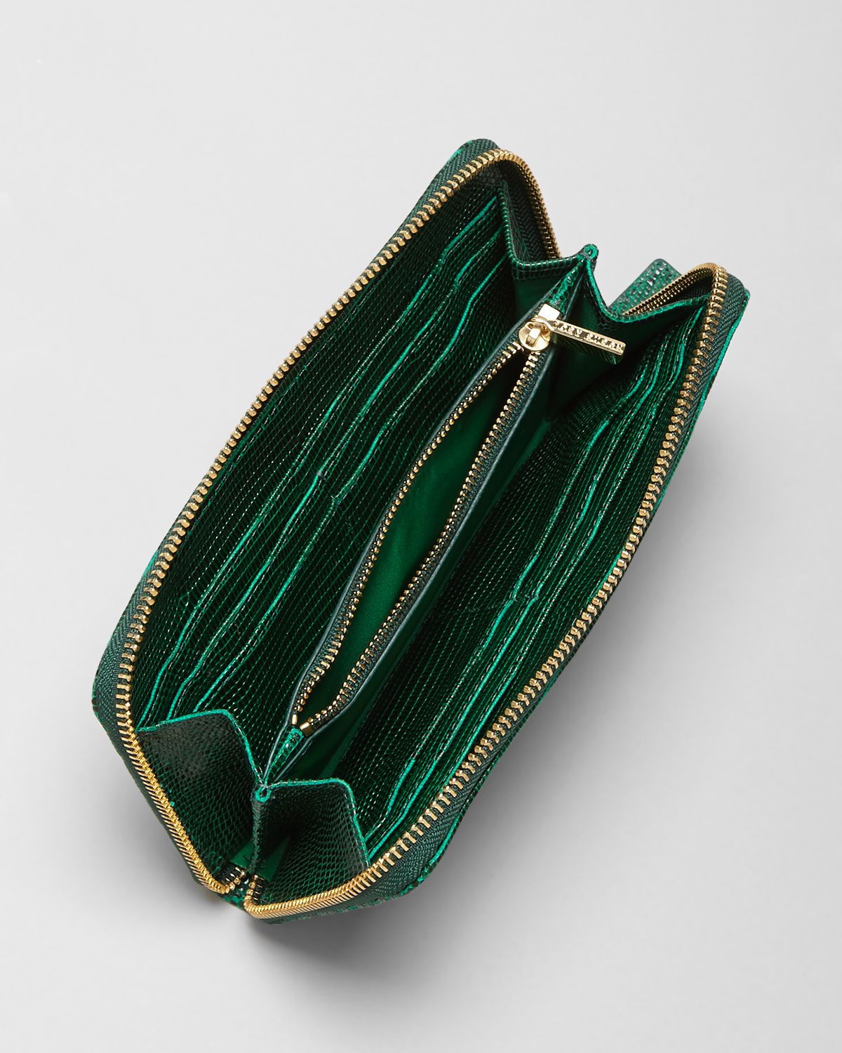Tory Burch Wallet Lizard Zip Continental in Malachite (Green) Lyst