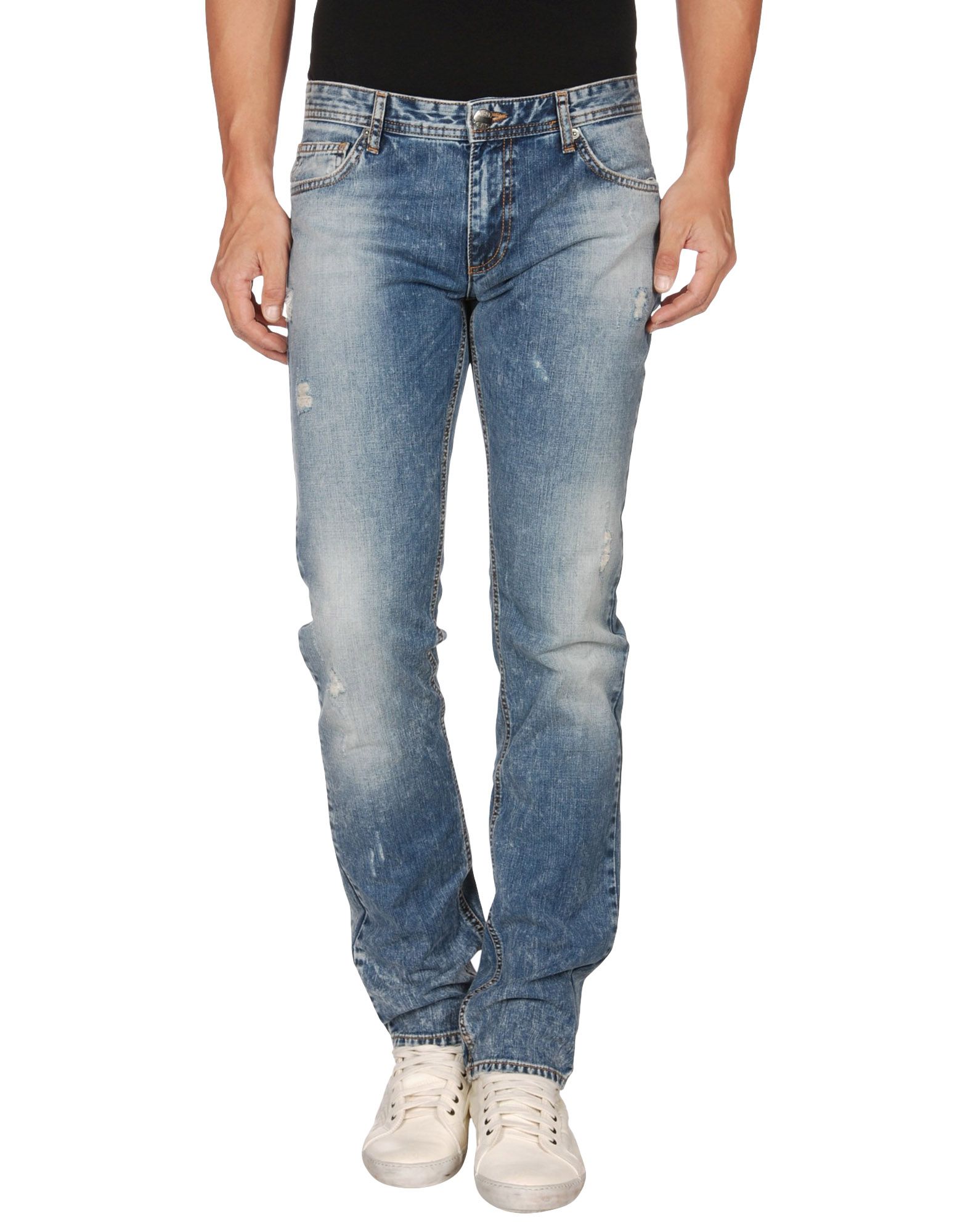 Versace Jeans Denim Trousers in Blue for Men | Lyst