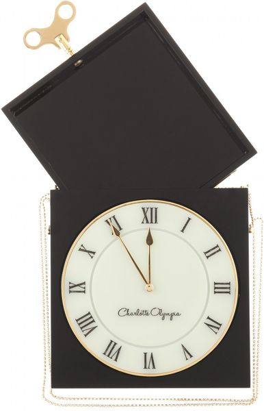 Charlotte Olympia Time Piece Box Shoulder Bag in Black | Lyst