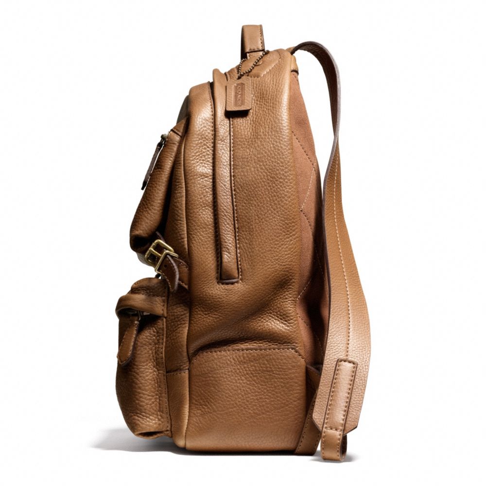 COACH Bleecker Backpack in Pebbled Leather in Brown for Men | Lyst