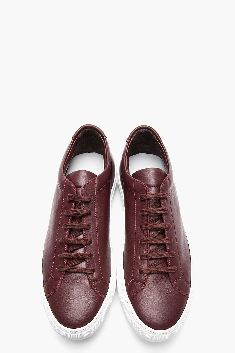 Common Projects Burgundy Leather Achilles Low_top Sneakers in Red for Men -  Lyst